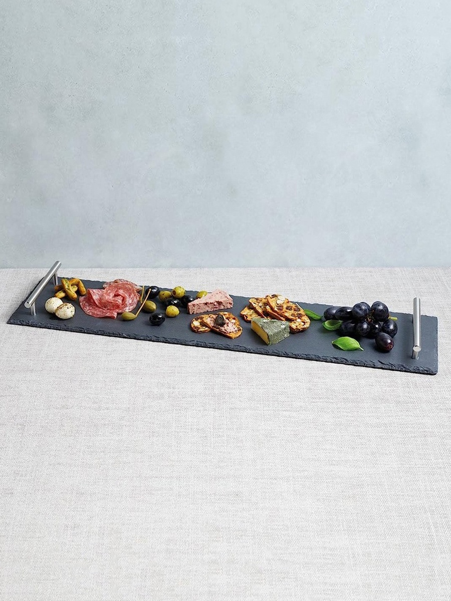 Zen Slate Tray with Handle - 35x15 cm