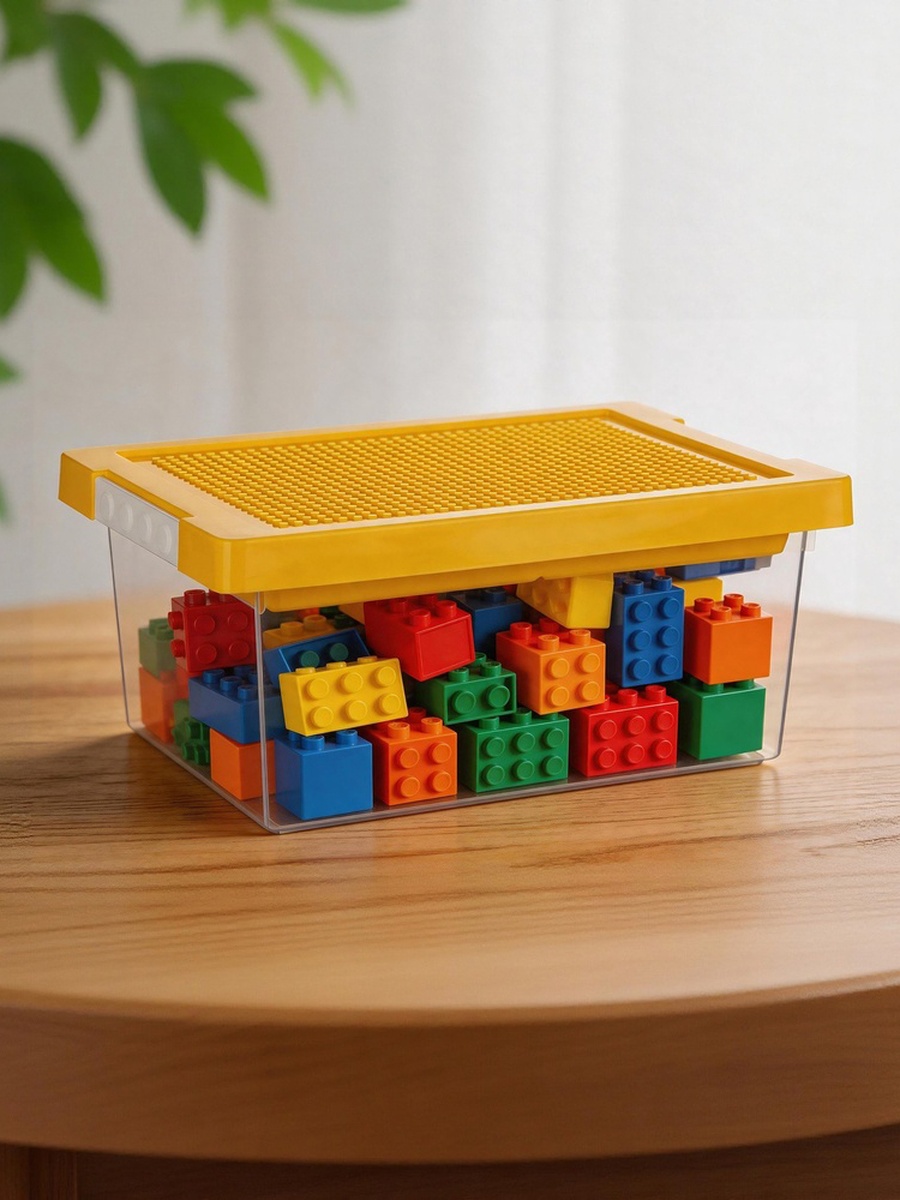 Arcade Lego Storage Box with Lid and Tray - 10.6 L