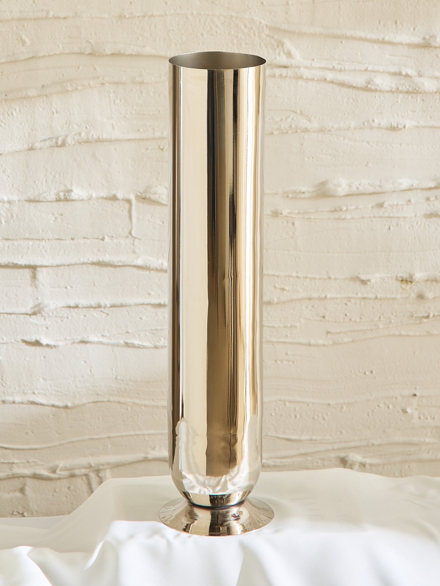 Bliss Samaya Decorative Cylindrical Vase with Base - 12x12x50 cm