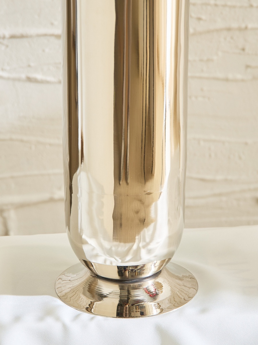 Bliss Samaya Decorative Cylindrical Vase with Base - 12x12x50 cm