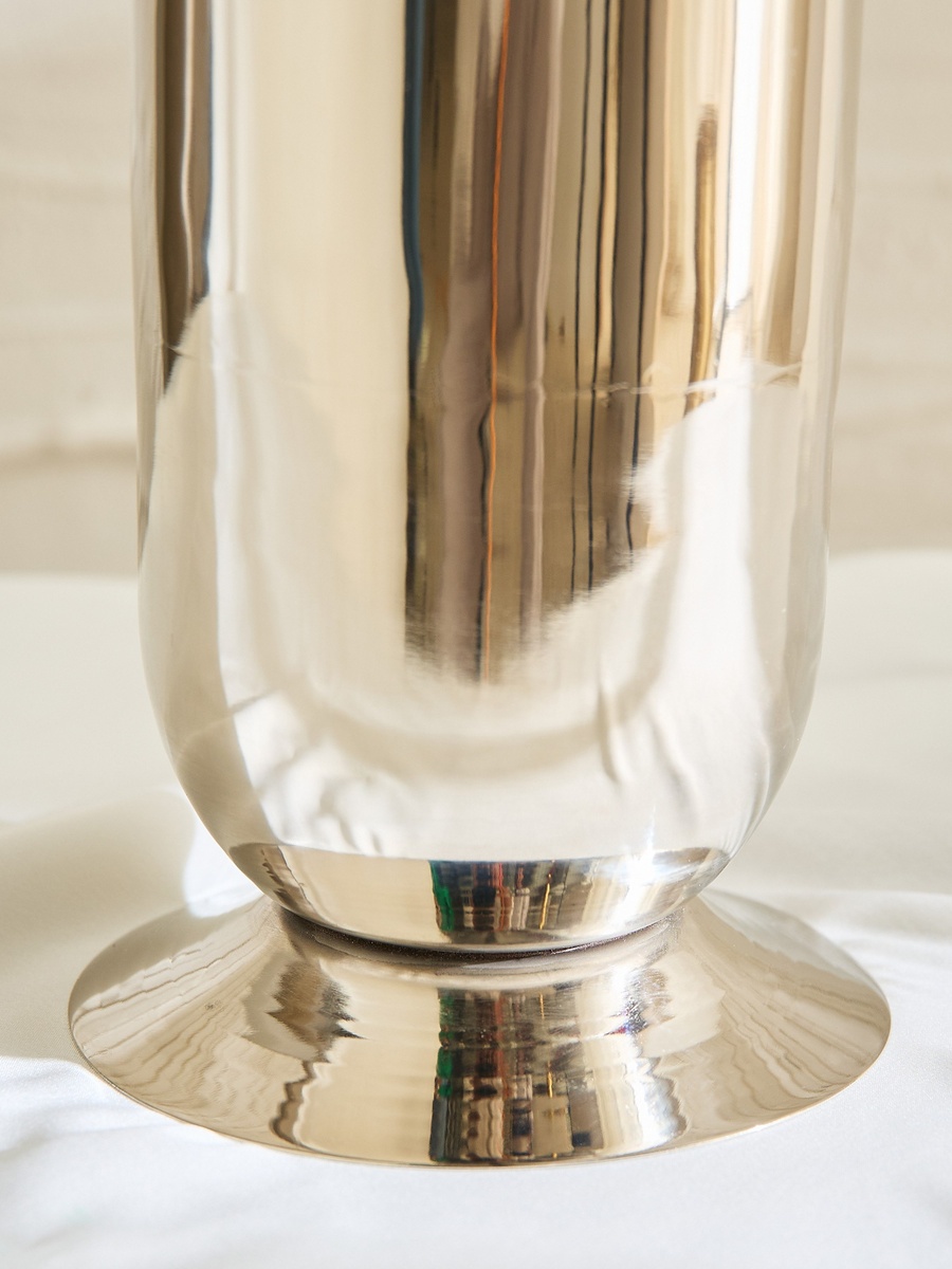 Bliss Samaya Decorative Cylindrical Vase with Base - 12x12x40 cm