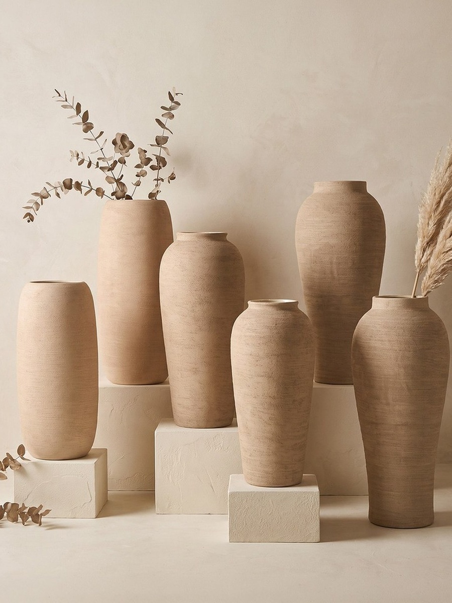 Umber Lavasa-Renee Decorative Ceramic Floor Vase - 27x27x60 cm