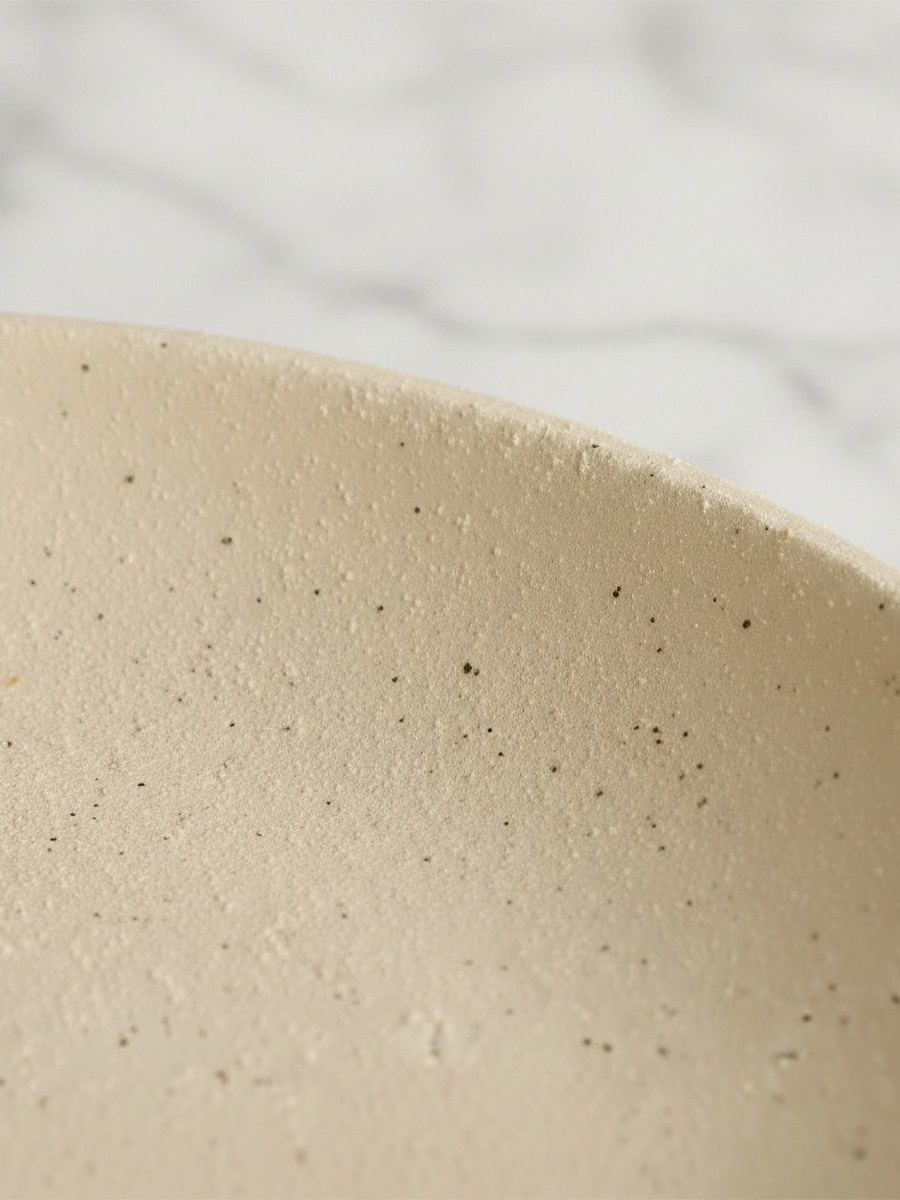 Umber Sansa Riwaq Ceramic Decorative Footed Bowl - 28.5x28.5x7.7 cm