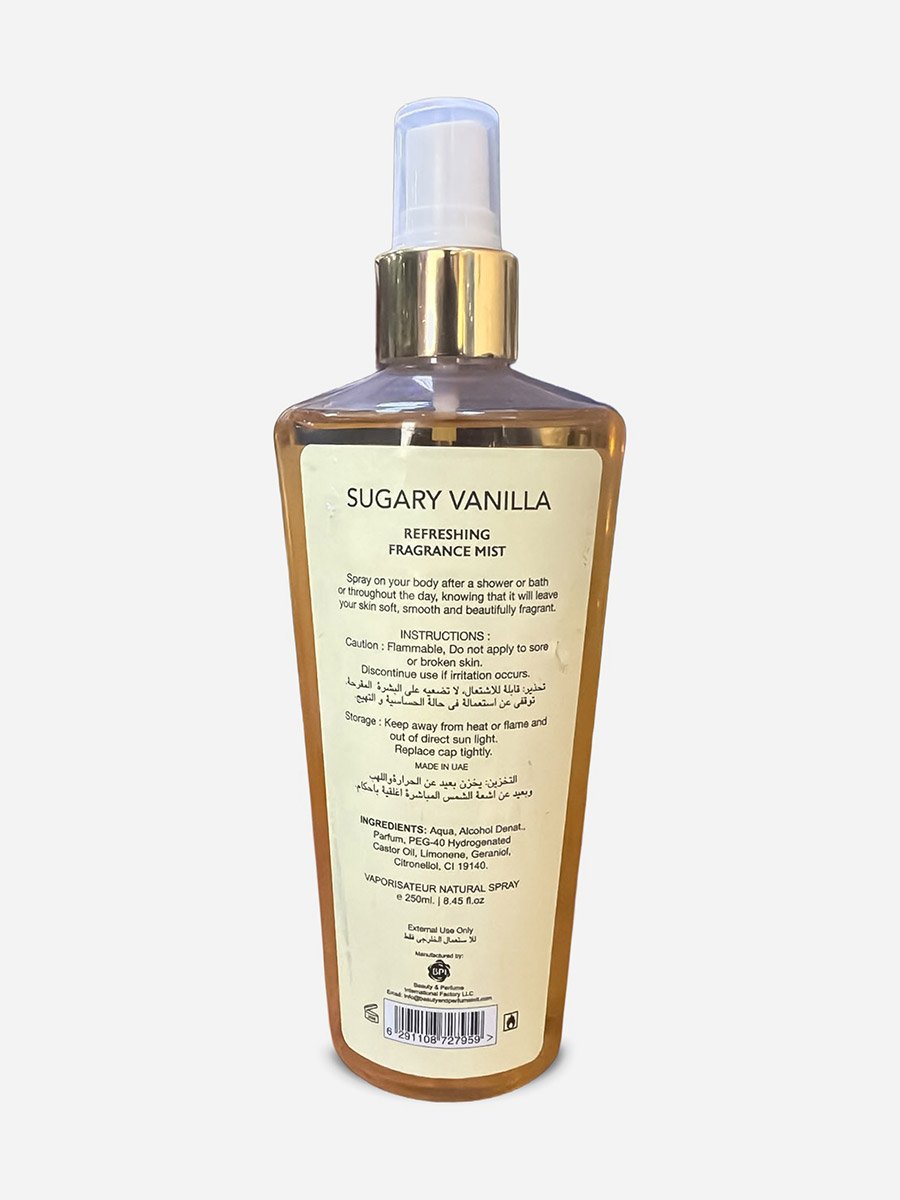 Sugary Vanilla 250ml Fragrance Mist
