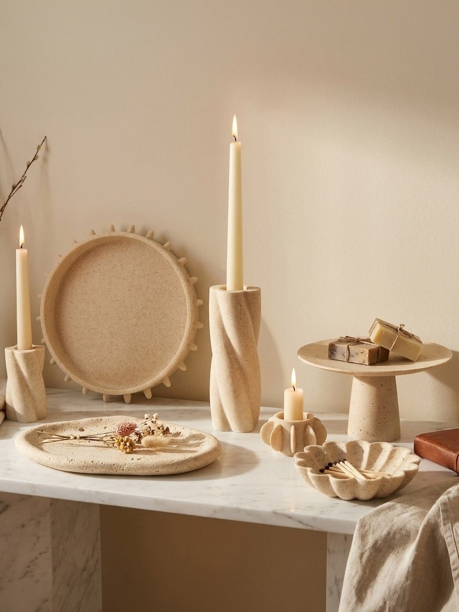 حامل شموع ديكور قياس 7.1×7.1×13 سم