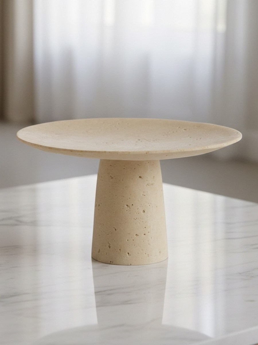 Fresco Idris Decorative Resin Footed Tray - 24.7 x 24.7 x 14.5 cm