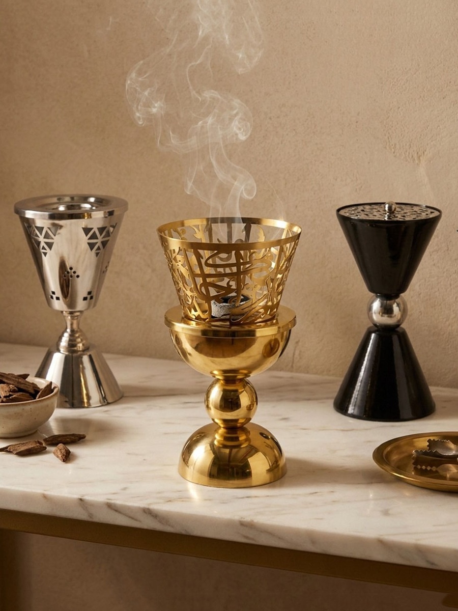 Meher Bukhoor Pot - 12.7x12.7x25.5 cm