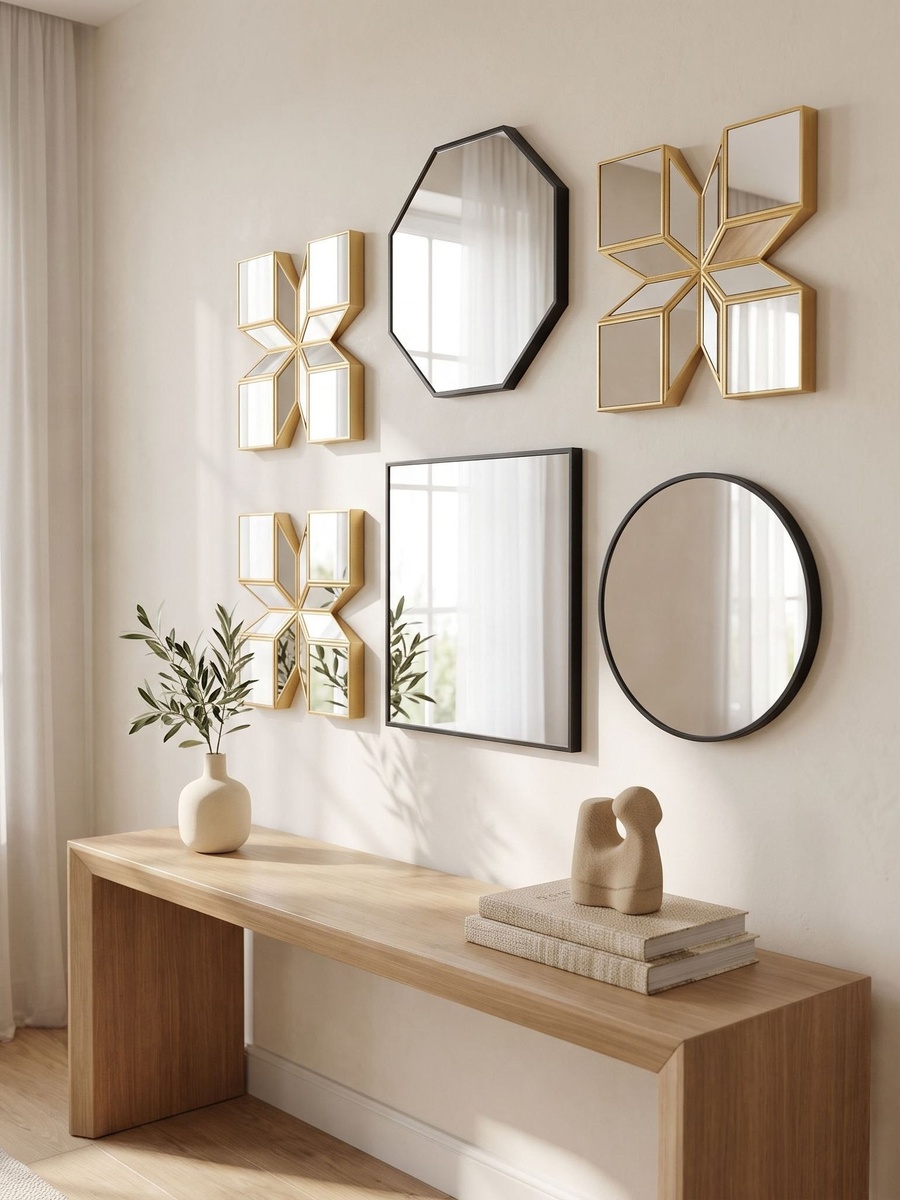 Ebern 3-Piece Multi Shape Mirror Set