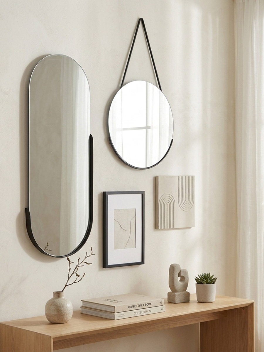 Auralia Elegant Round Mirror - 50 cm