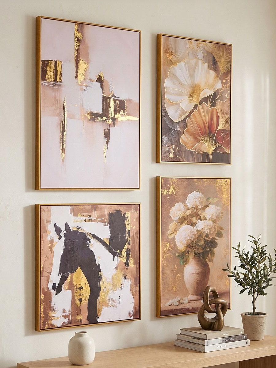 Cyprus Carl Horse Framed Picture with Foiled 3D Effect - 60x60x28 cm