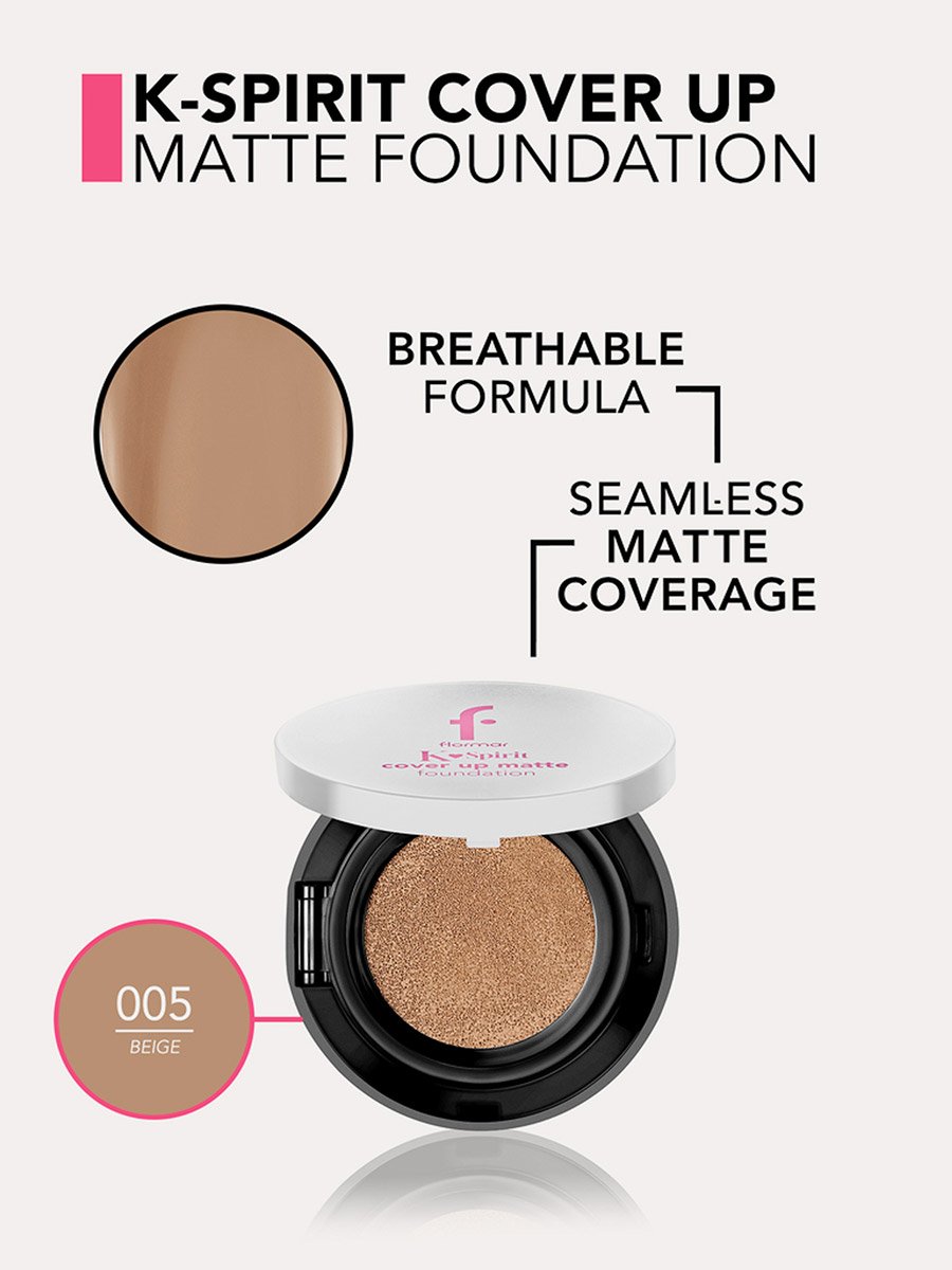 Flormar K-Spirit Cover Up Cushion Foundation 005 Beige
