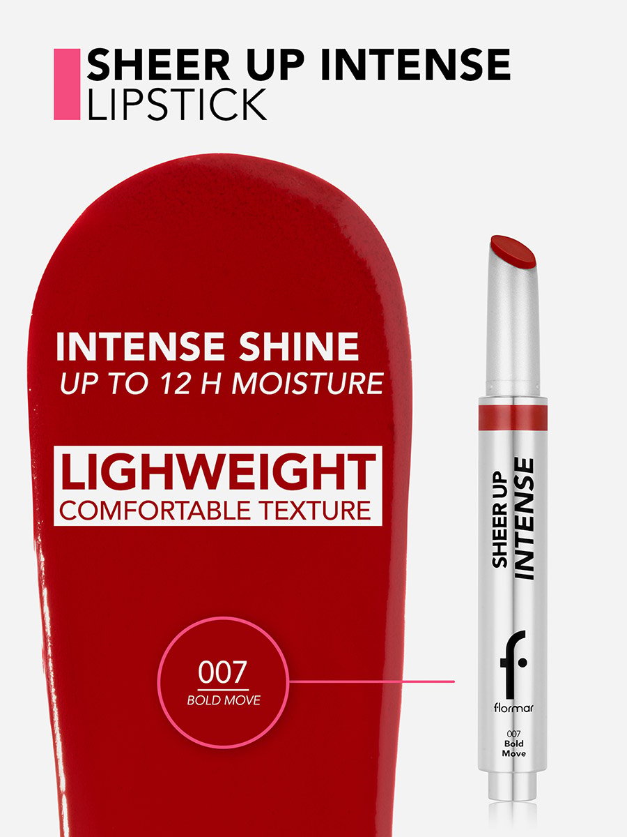 Flormar Sheer Up Intense Lipstick 007 Bold Move