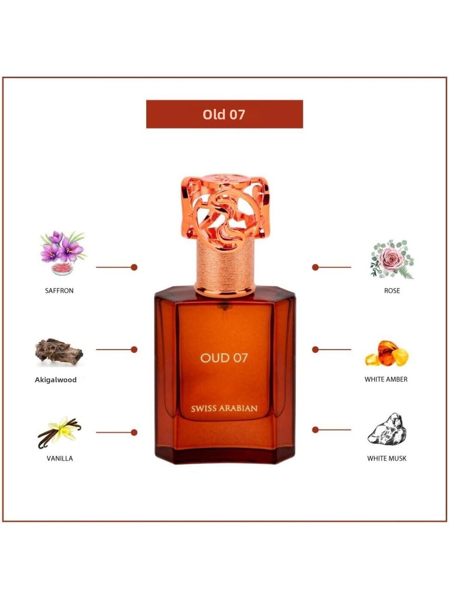 مجموعة عود 07، 50 مل ماء عطر وسيكريت عود، 12 مل