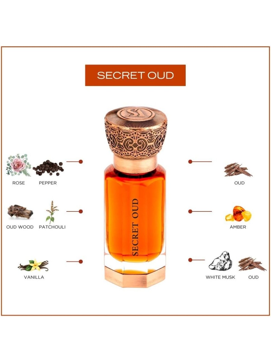 مجموعة عود 07، 50 مل ماء عطر وسيكريت عود، 12 مل