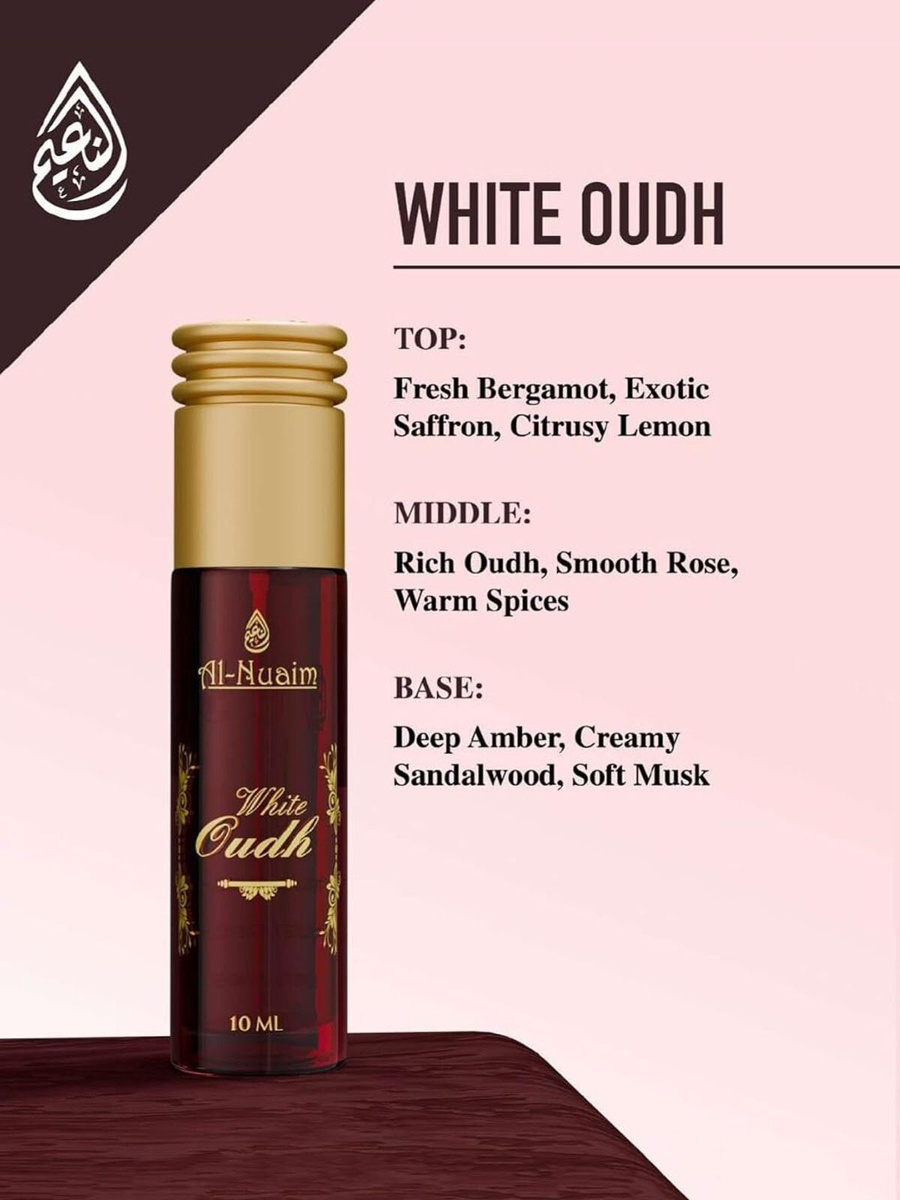 White Oudh Eau De Parfum For Men and Women - 10ml