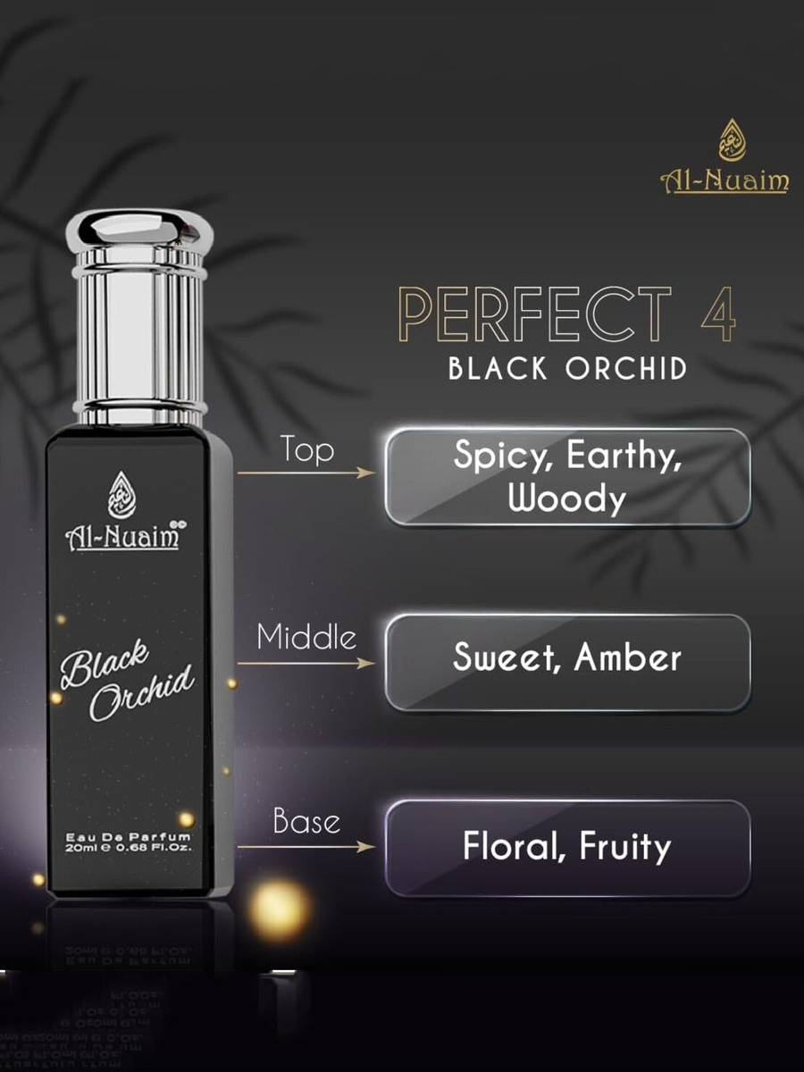 Prefect 4 in 1 EDP Gift Set for Men and Women (4 X 20ml), Ameer Al Oudh, Black Orchid, Al Layl, White Oud