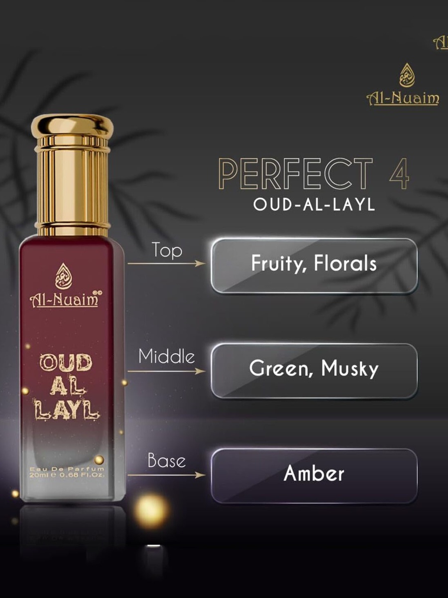 Prefect 4 in 1 EDP Gift Set for Men and Women (4 X 20ml), Ameer Al Oudh, Black Orchid, Al Layl, White Oud