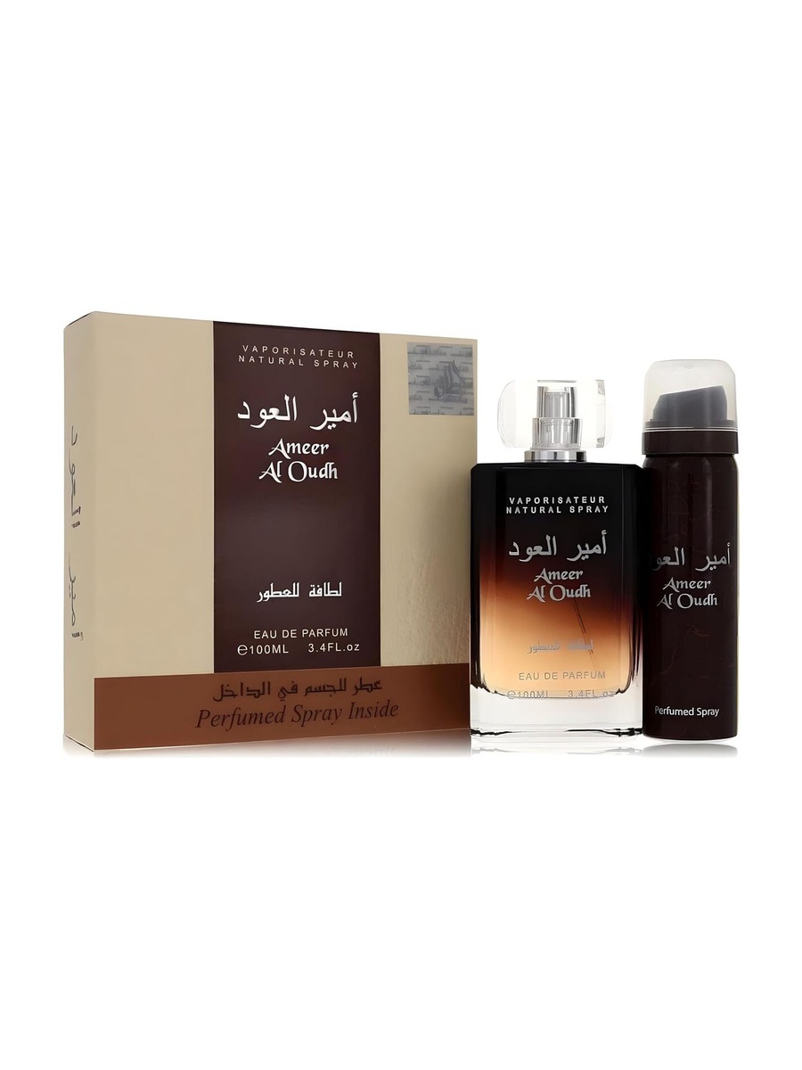 Ameer Al Oudh Eau de Parfum for Unisex, 100 ml with Deodorant 50 ml