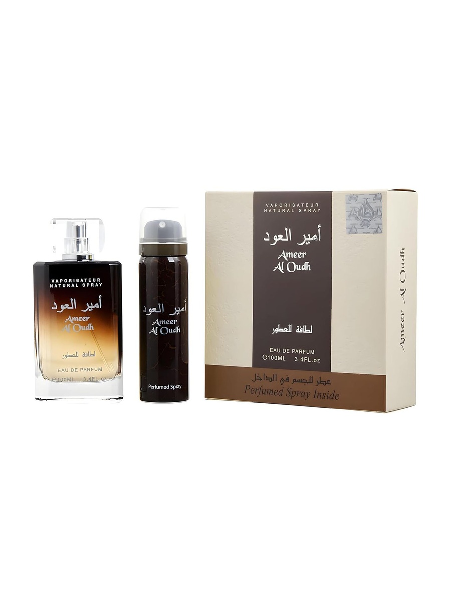 Ameer Al Oudh Eau de Parfum for Unisex, 100 ml with Deodorant 50 ml