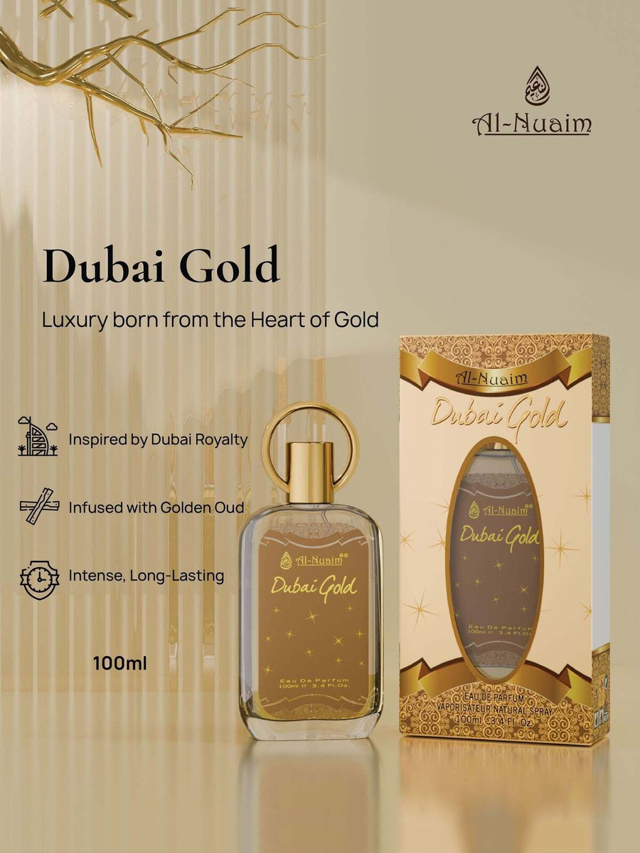 3 قطع - دبي غولد ماء عطر، 100 مل