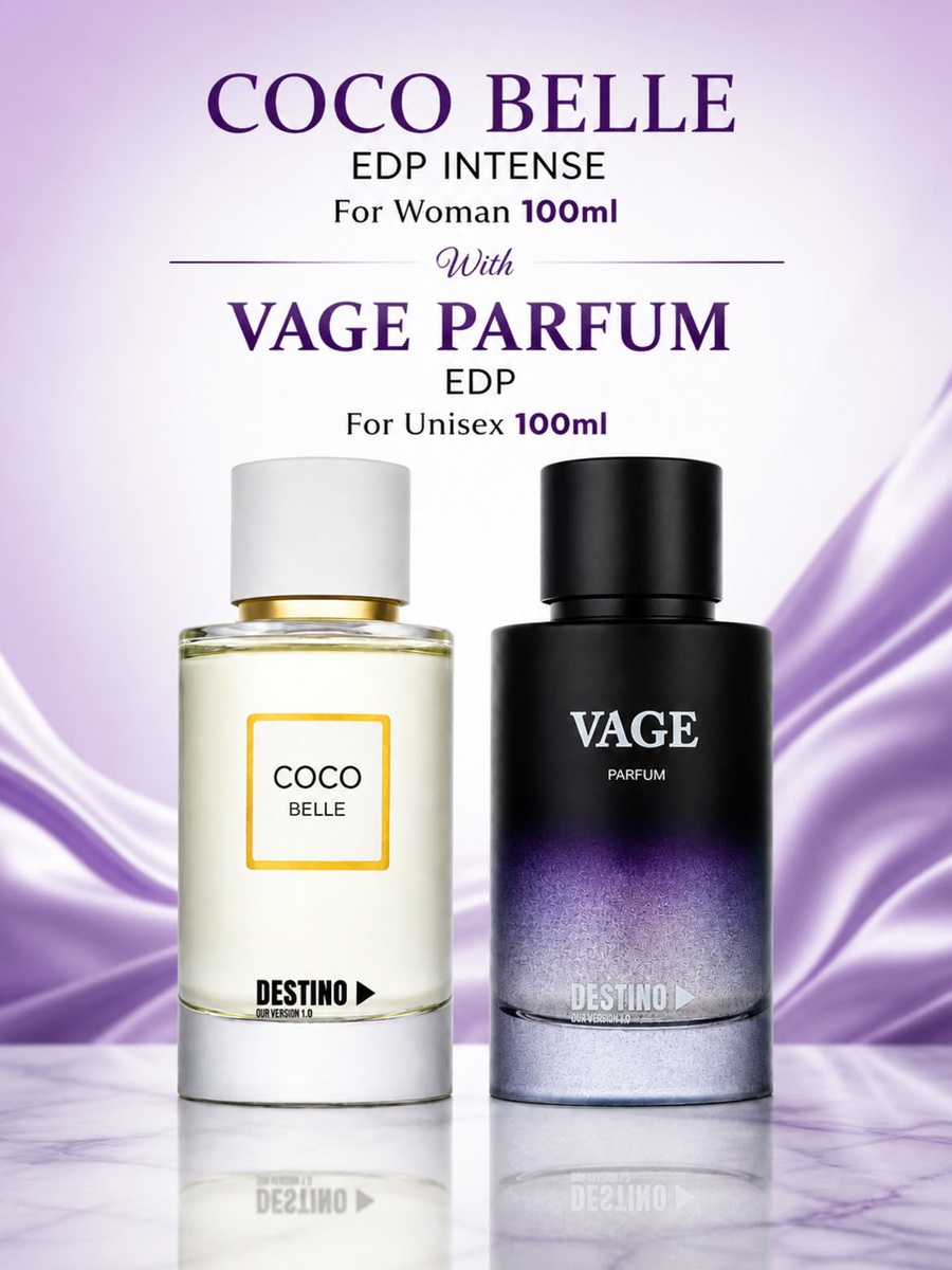 Coco Belle EDP Intense 100ml for Women and Vage Perfume EDP 100ml Combo Set