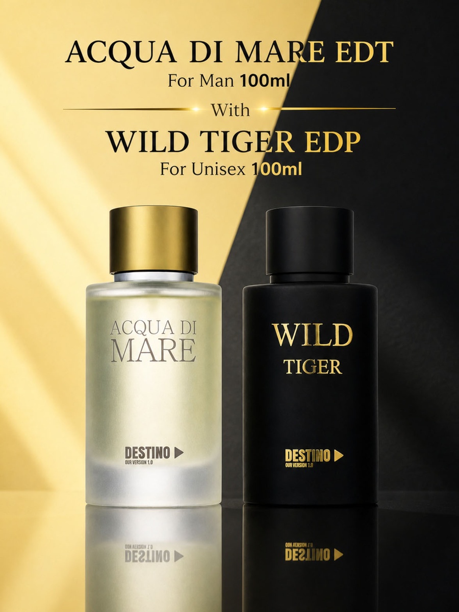 مجموعة عطور أكوا دي ماري ماء تواليت، 100 مل للرجال وكوكو بيل ماء عطر إنتنس، 100 مل للنساء