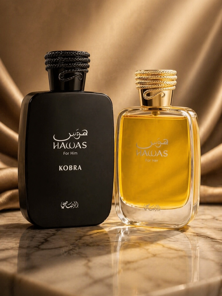 مجموعة هدايا عطور حواس كوبرا للرجال ماء عطر وحواس للنساء ماء عطر، 100 مل