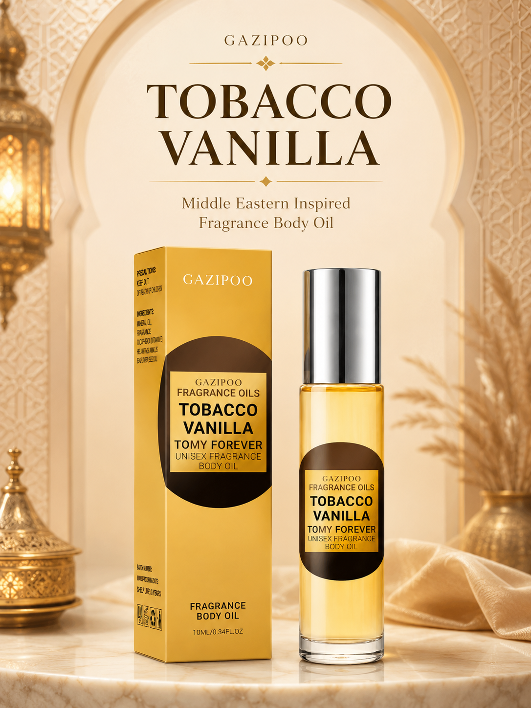 Gazipoo Tobacco Vanilla Fragrance Body Oil 10ml