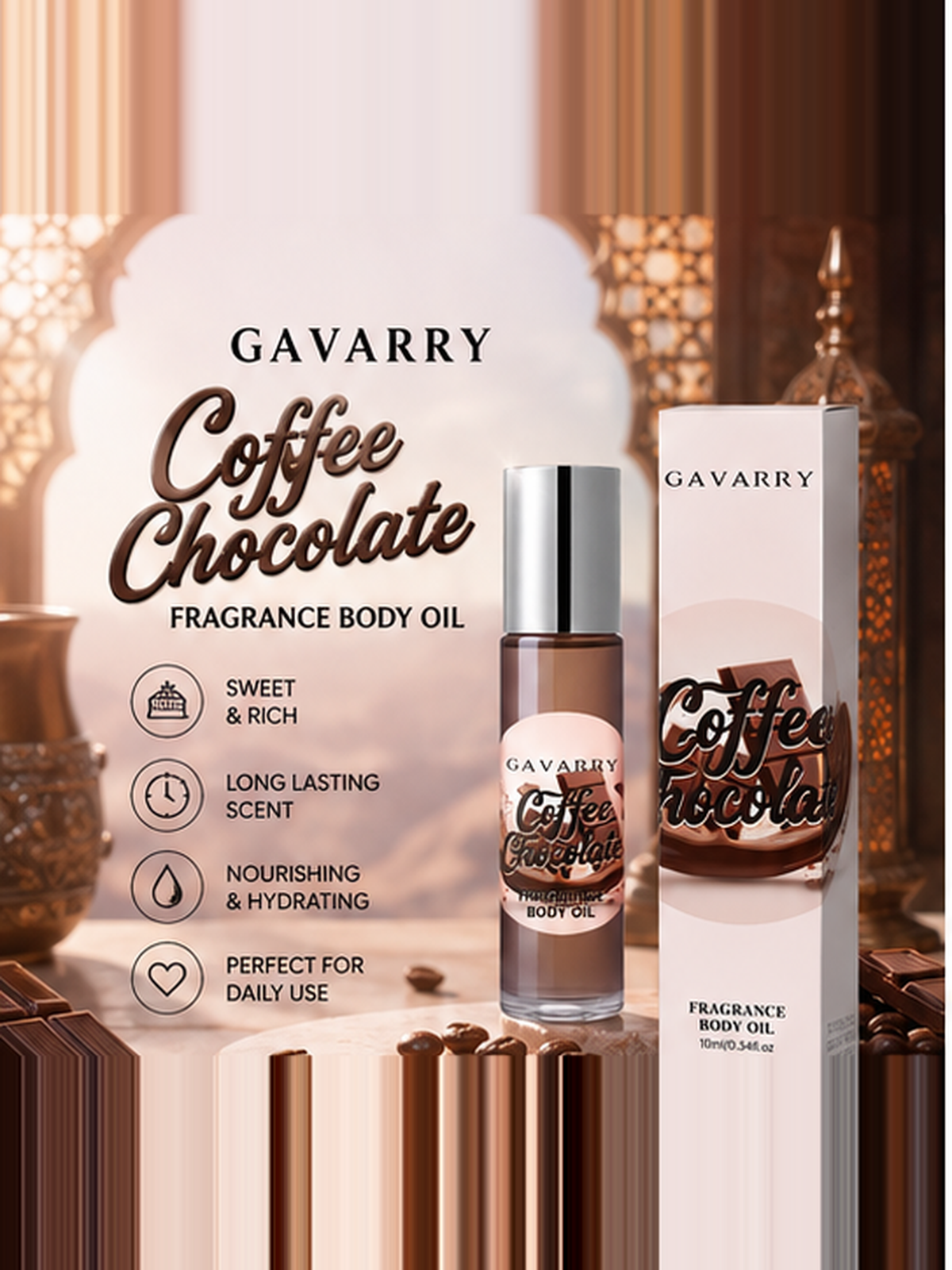 Gavarry Coffee Chocolate Fragrance Body Oil 10ml