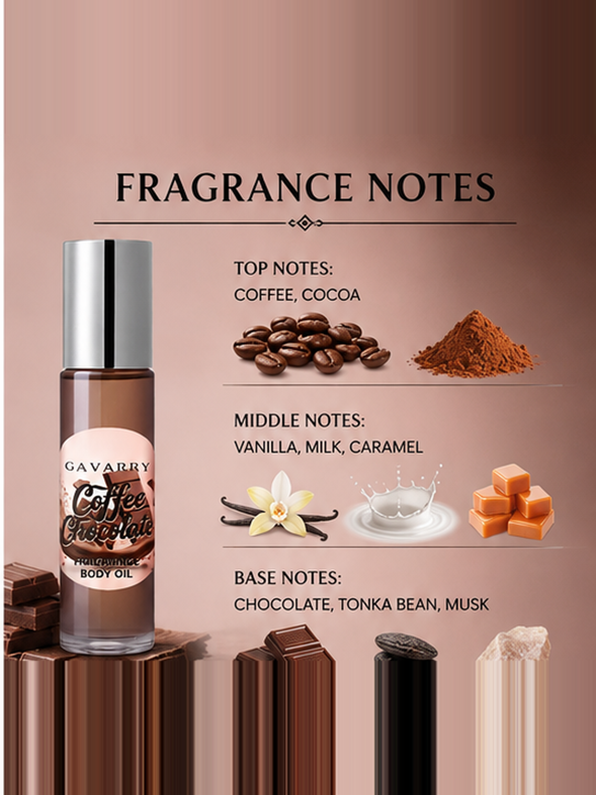 Gavarry Coffee Chocolate Fragrance Body Oil 10ml