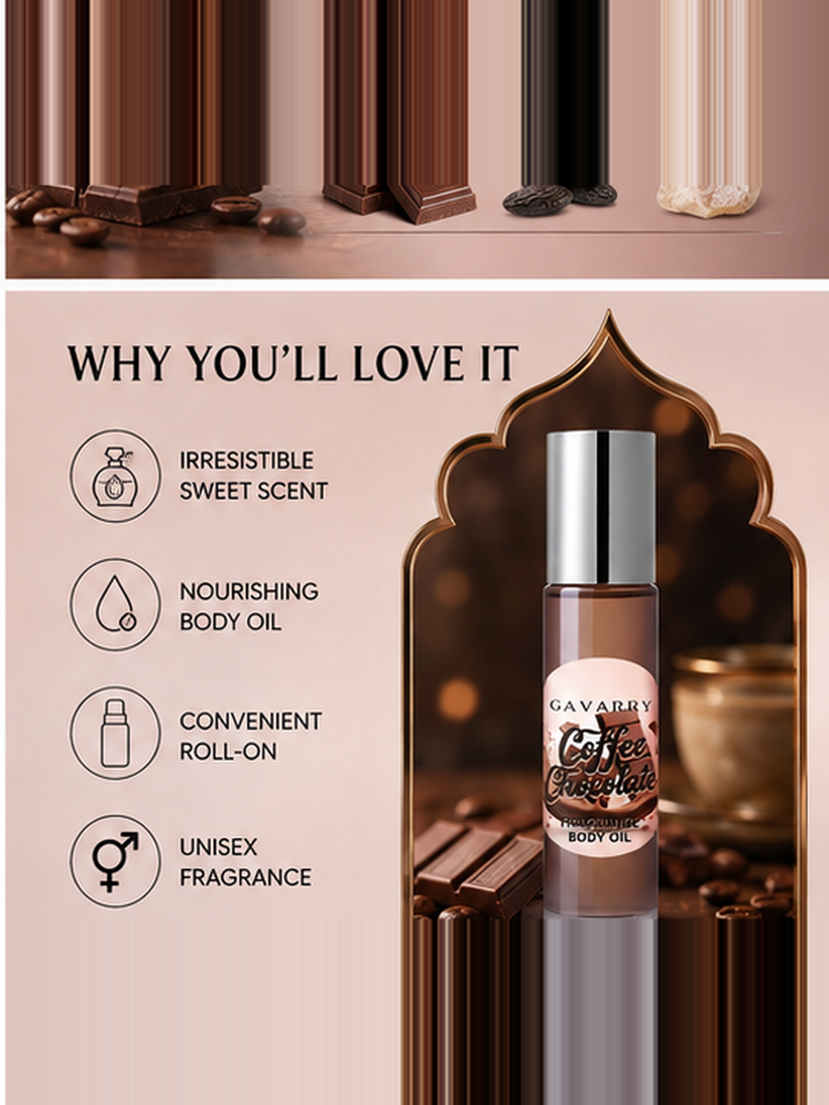 Gavarry Coffee Chocolate Fragrance Body Oil 10ml