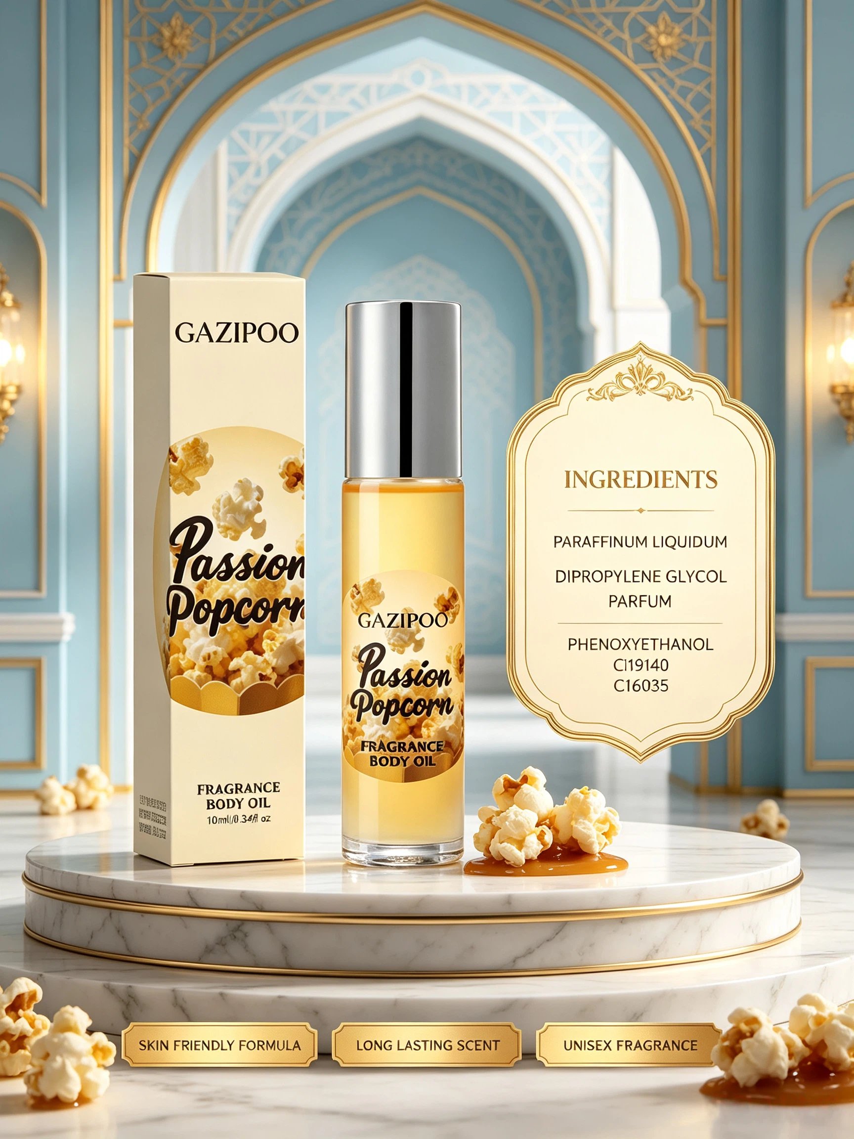 Gazipoo Passion Popcorn Fragrance Body Oil 10ml