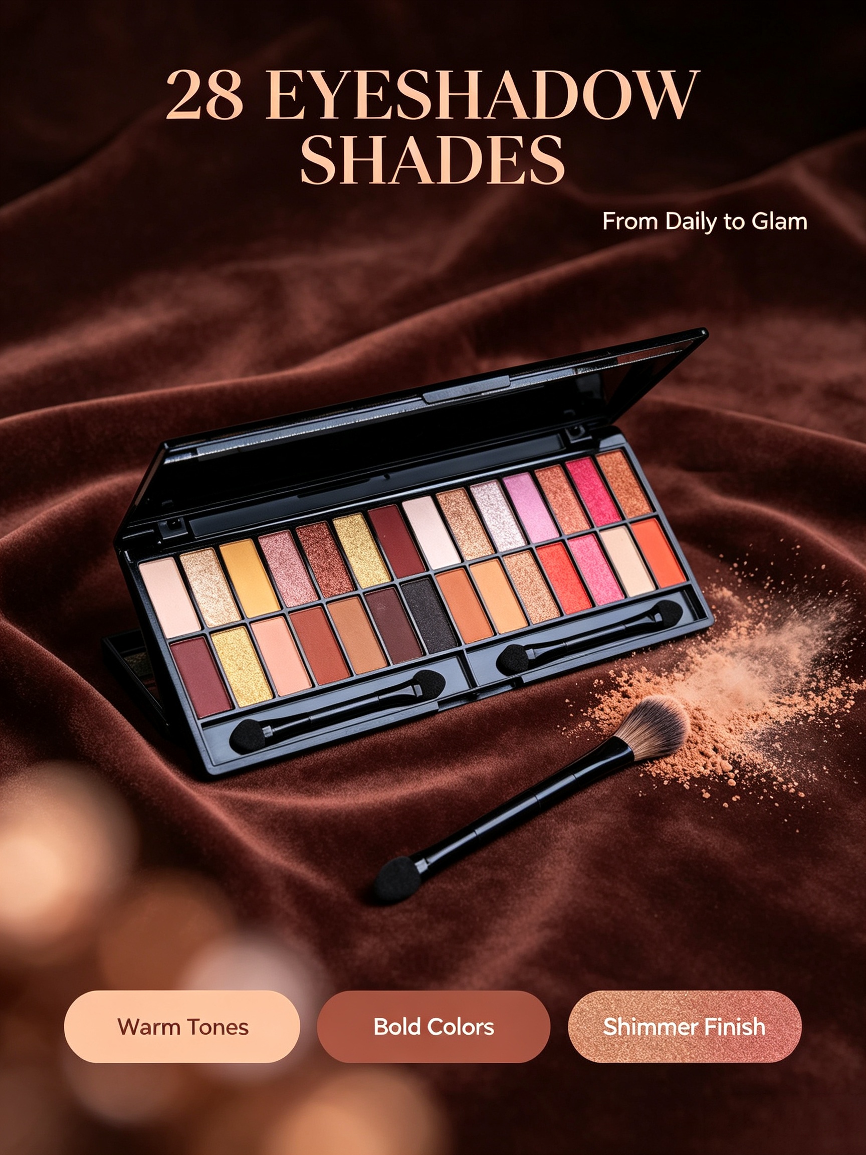 28-Shade Professional Matte and Shimmer Eyeshadow Palette