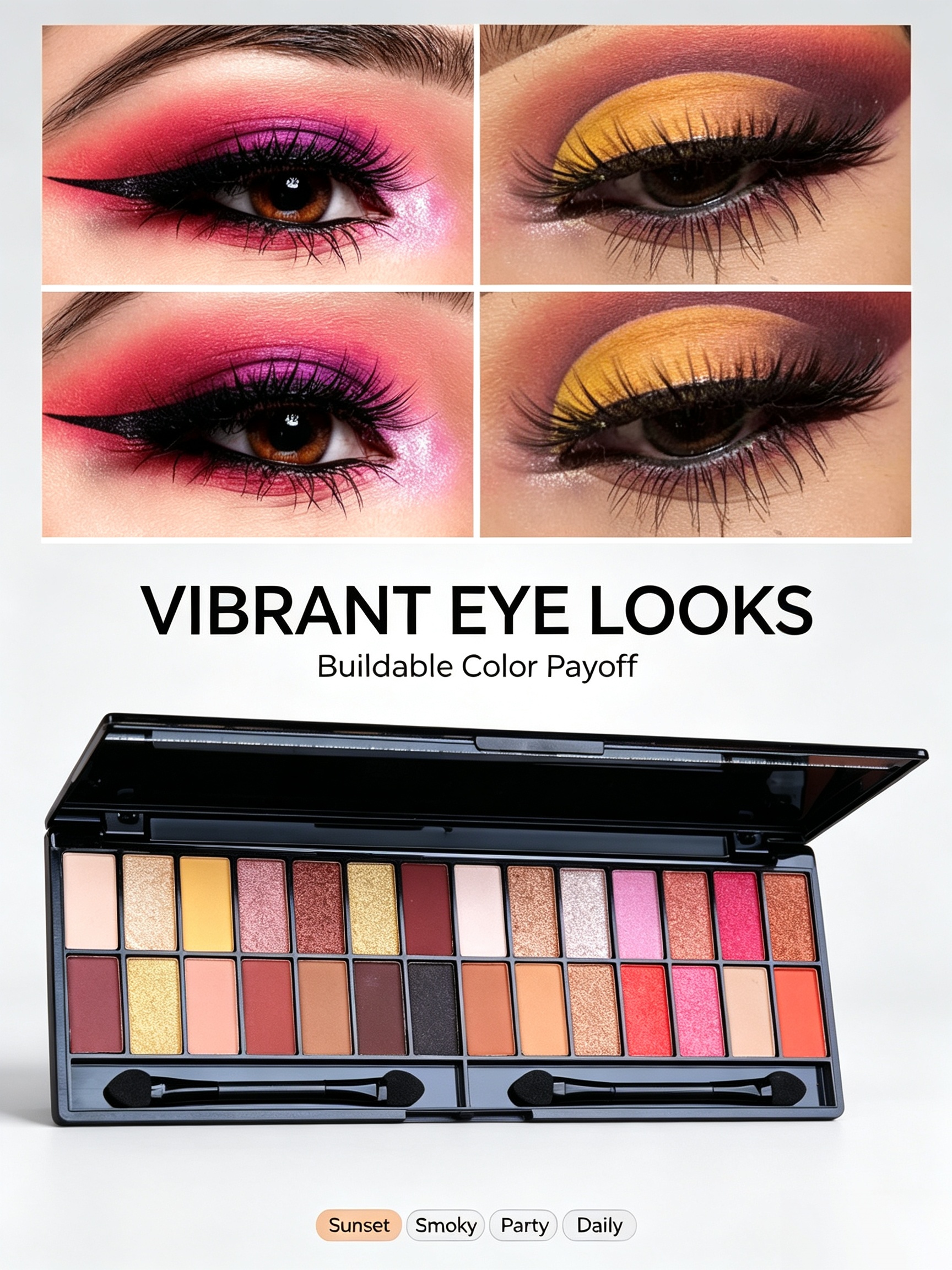 28-Shade Professional Matte and Shimmer Eyeshadow Palette