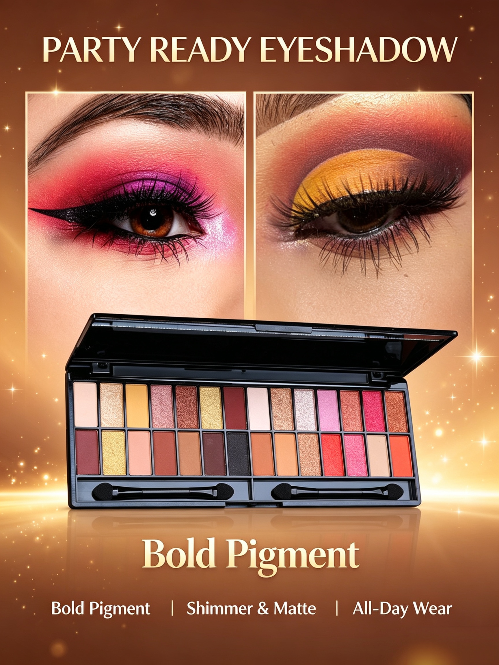 28-Shade Professional Matte and Shimmer Eyeshadow Palette