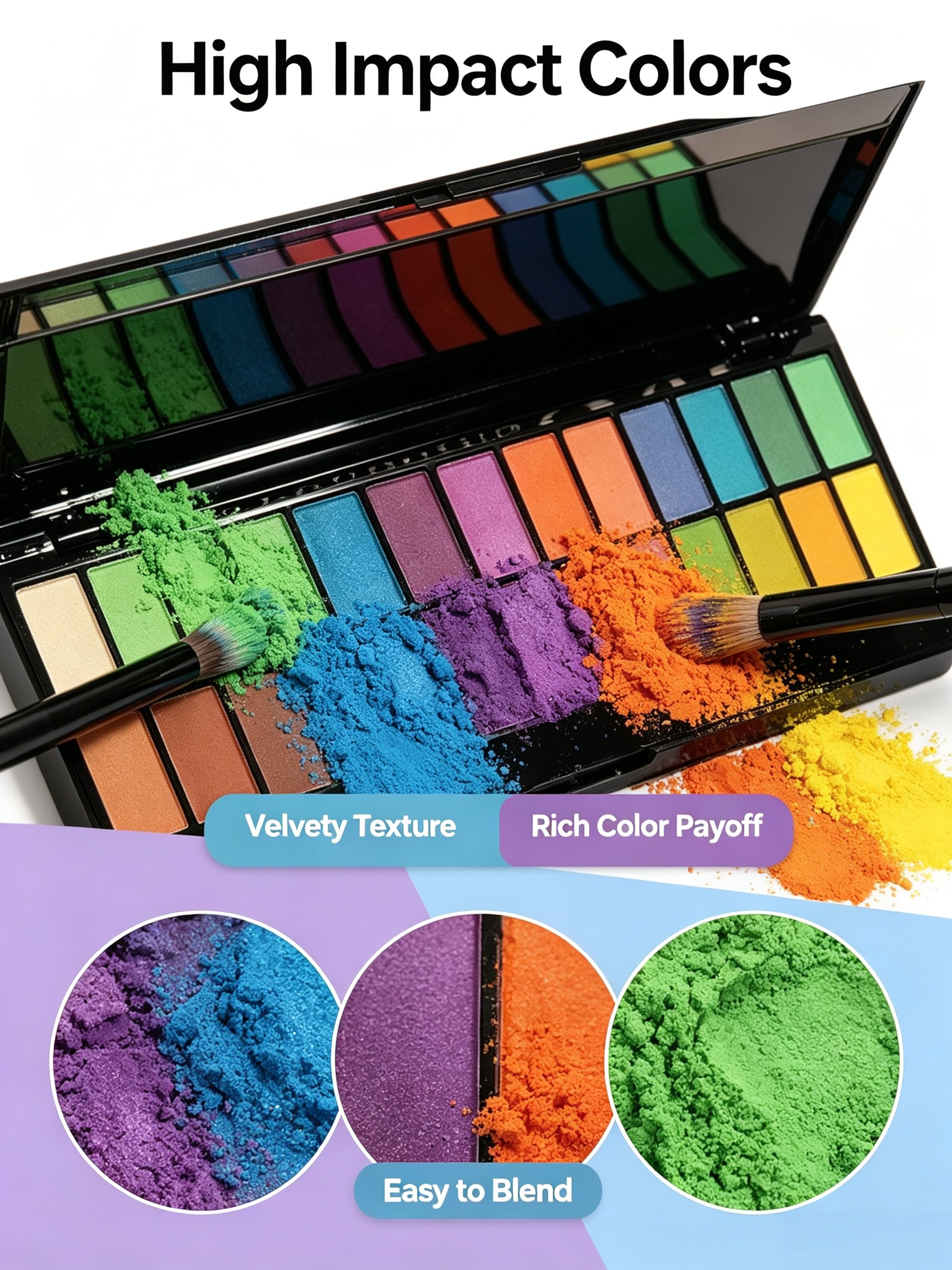Vibrant 28-Color Highly Pigmented Eyeshadow Palette #06