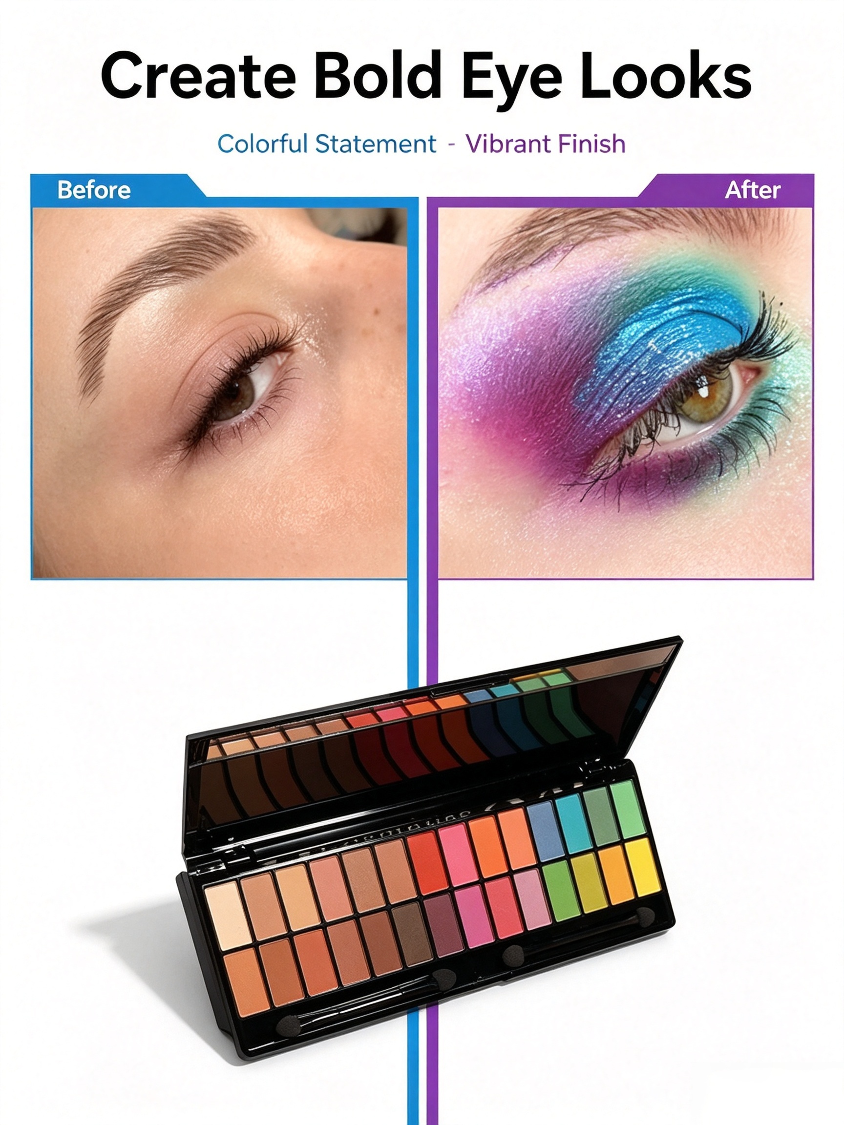 Vibrant 28-Color Highly Pigmented Eyeshadow Palette #06