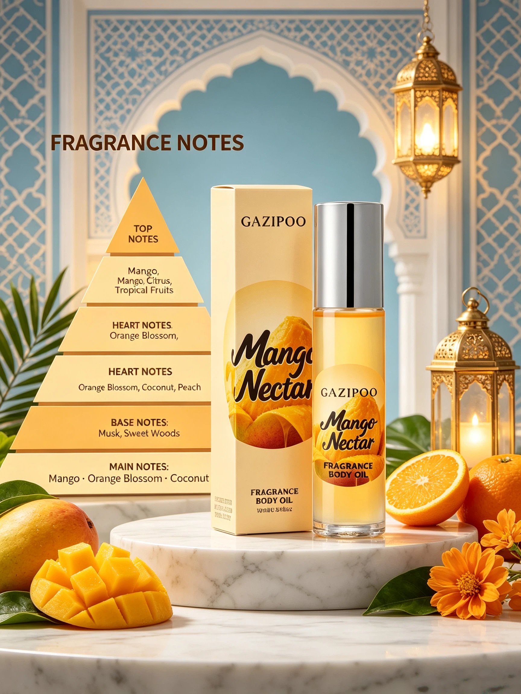 Gazipoo Mango Nectar Fragrance Body Oil 10ml