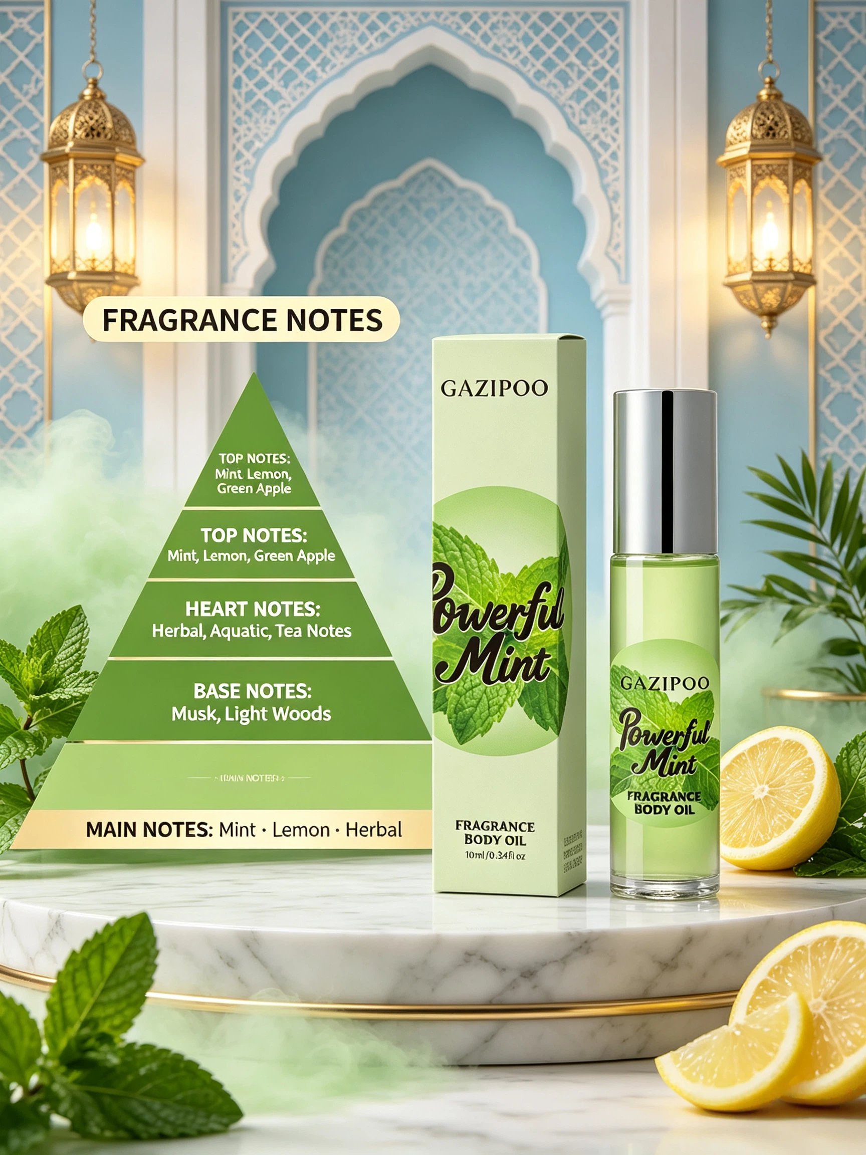 Gazipoo Powerful Mint Fragrance Body Oil 10ml