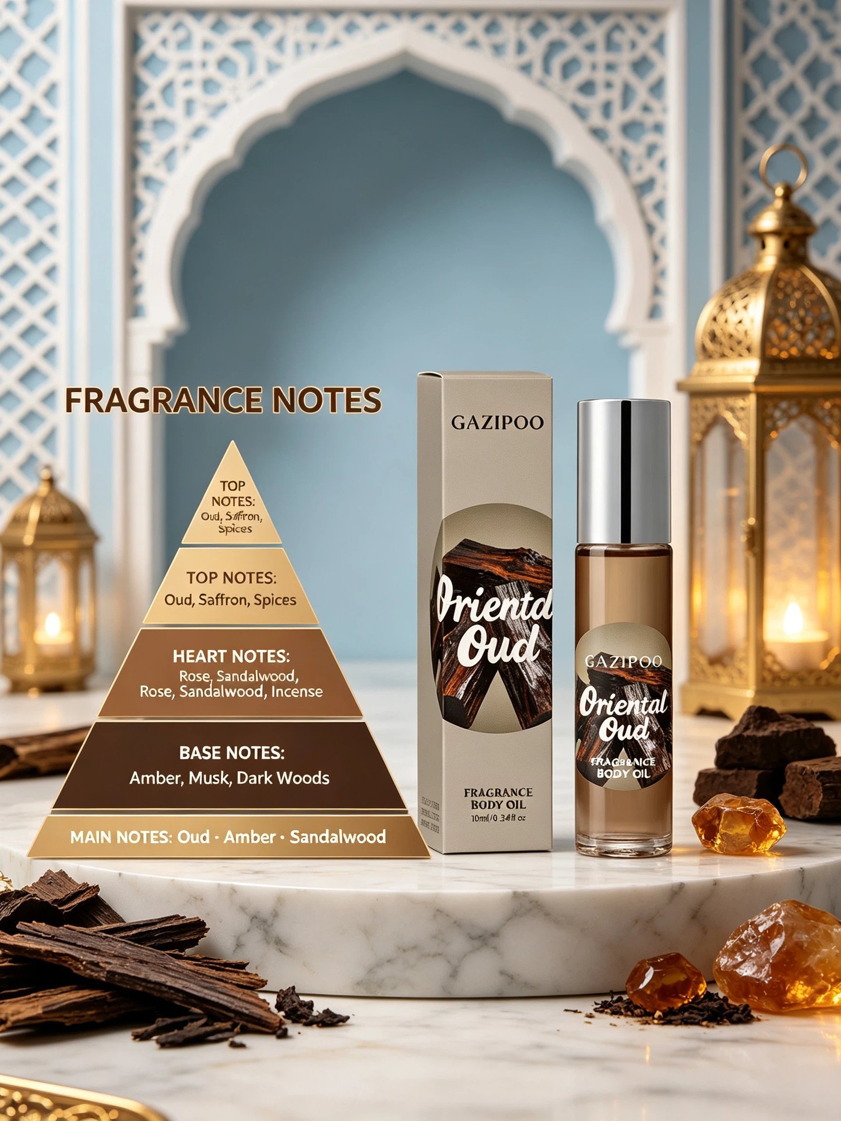 Gazipoo Oriental Oud Fragrance Body Oil 10ml