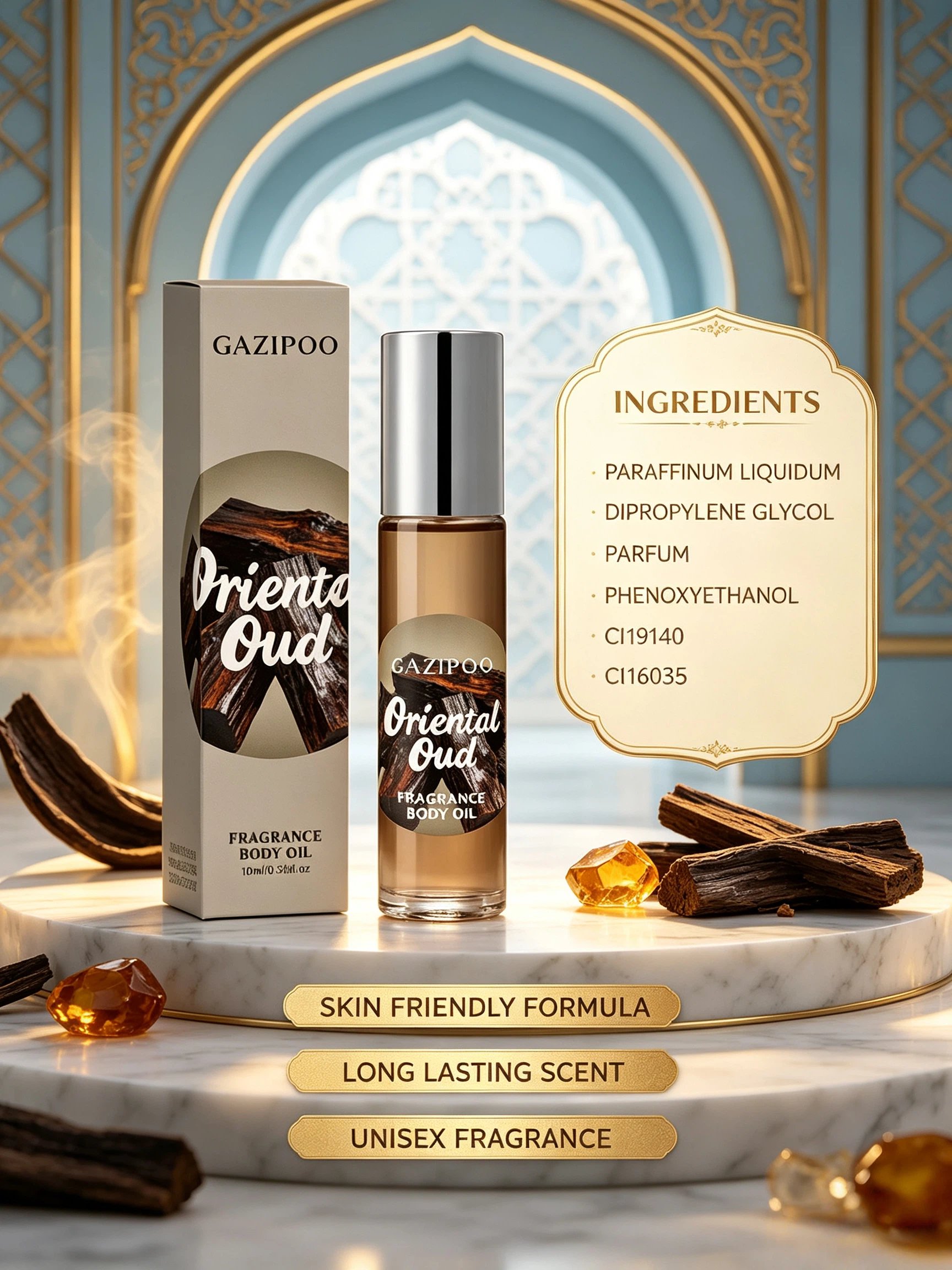 Gazipoo Oriental Oud Fragrance Body Oil 10ml
