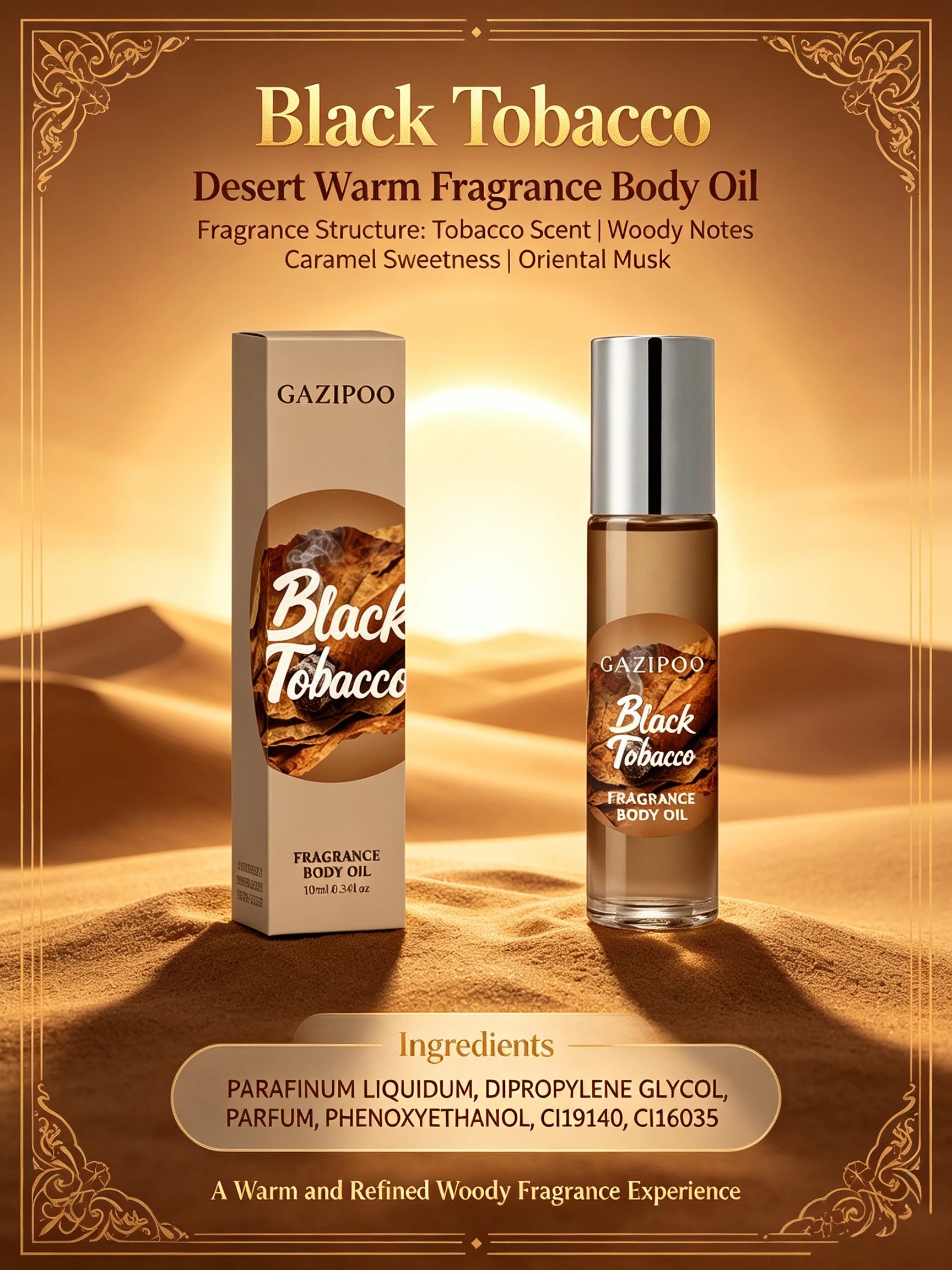 Gazipoo Black Tobacco Woody Fragrance Oil 10ml