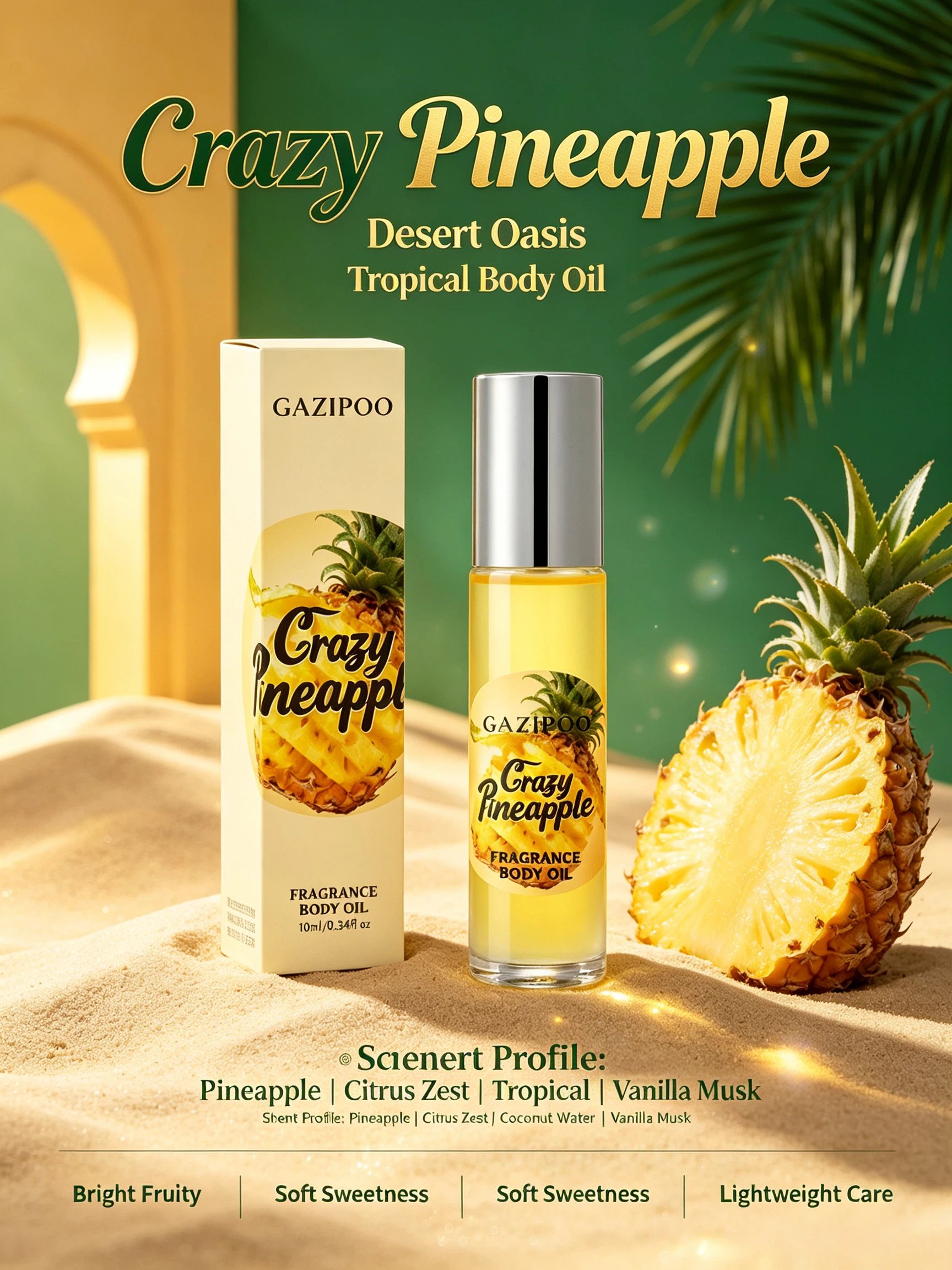 Crazy Pineapple Fruity Fragrance Body Oil 10ml