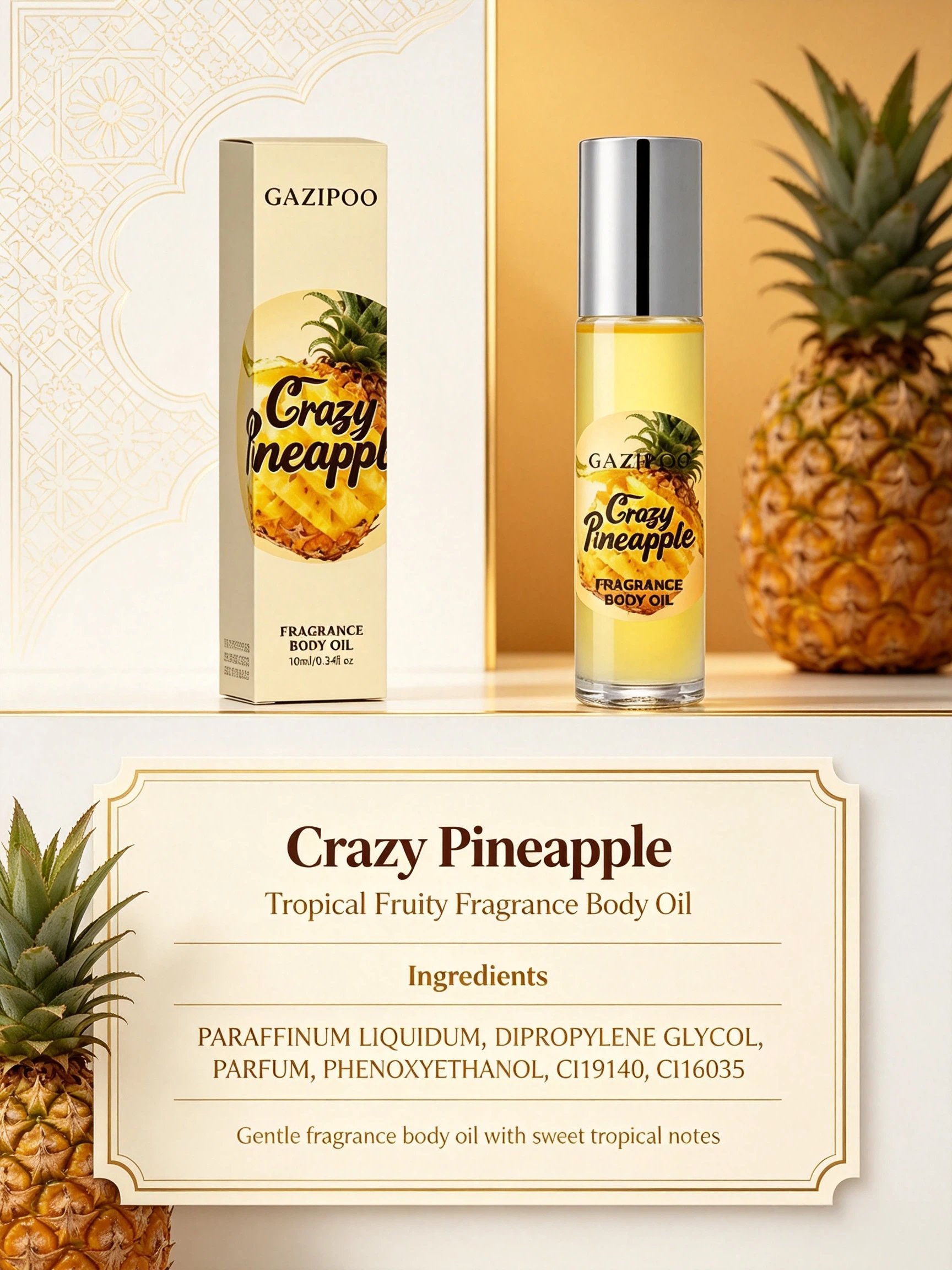 Crazy Pineapple Fruity Fragrance Body Oil 10ml