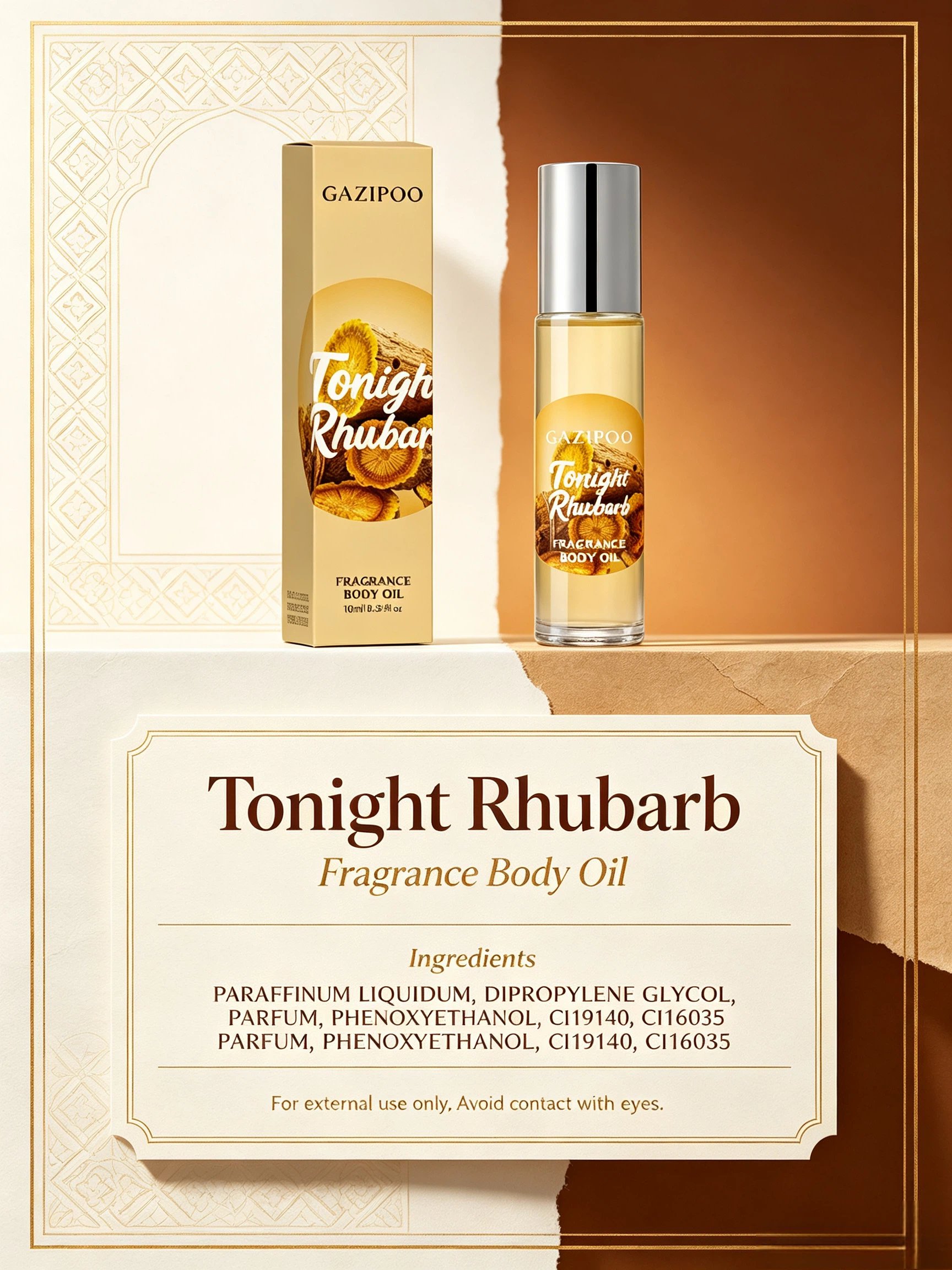 Gazipoo Tonight Rhubarb Fragrance Body Oil 10ml