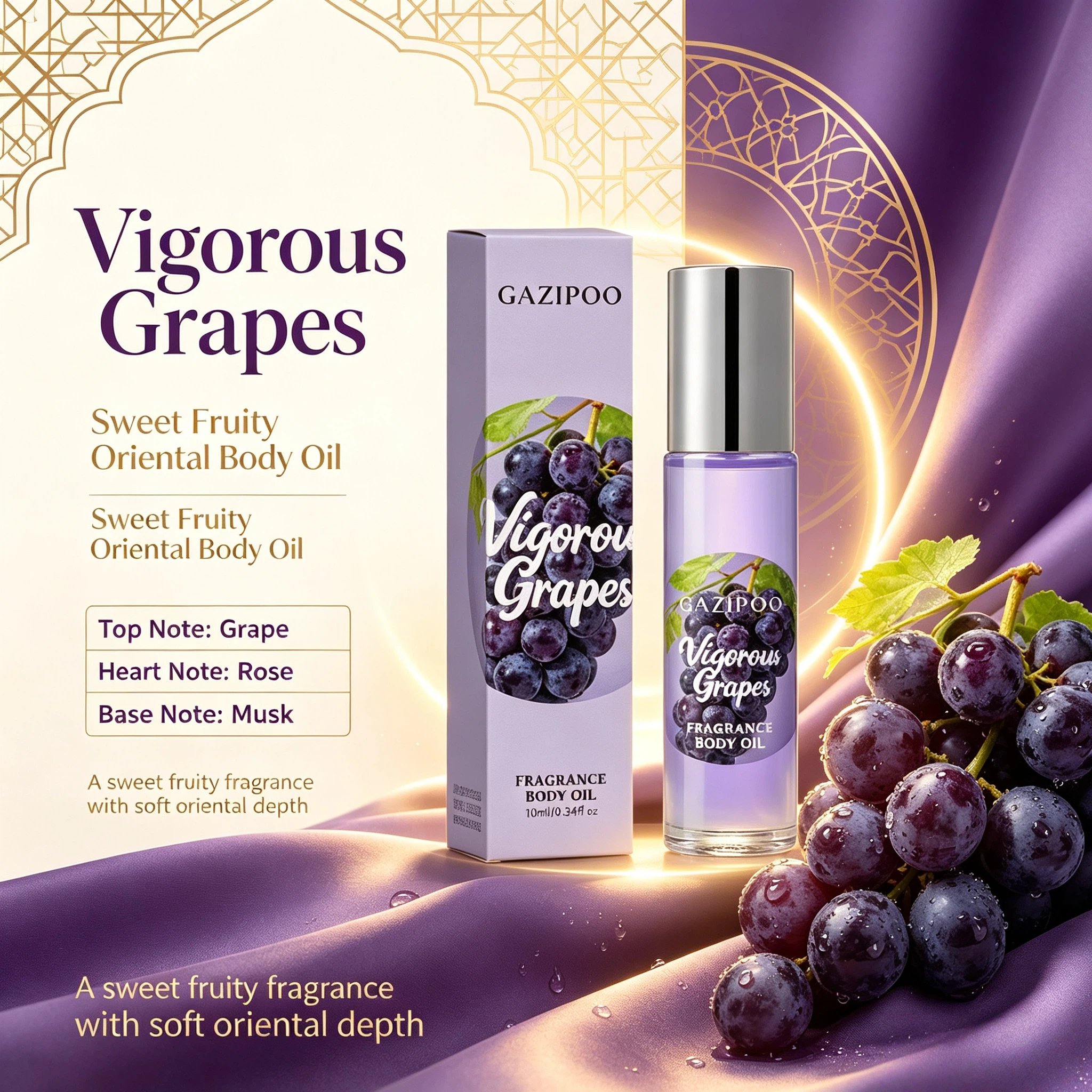 Vigorous Grapes Fruity Fragrance Body Oil 10ml