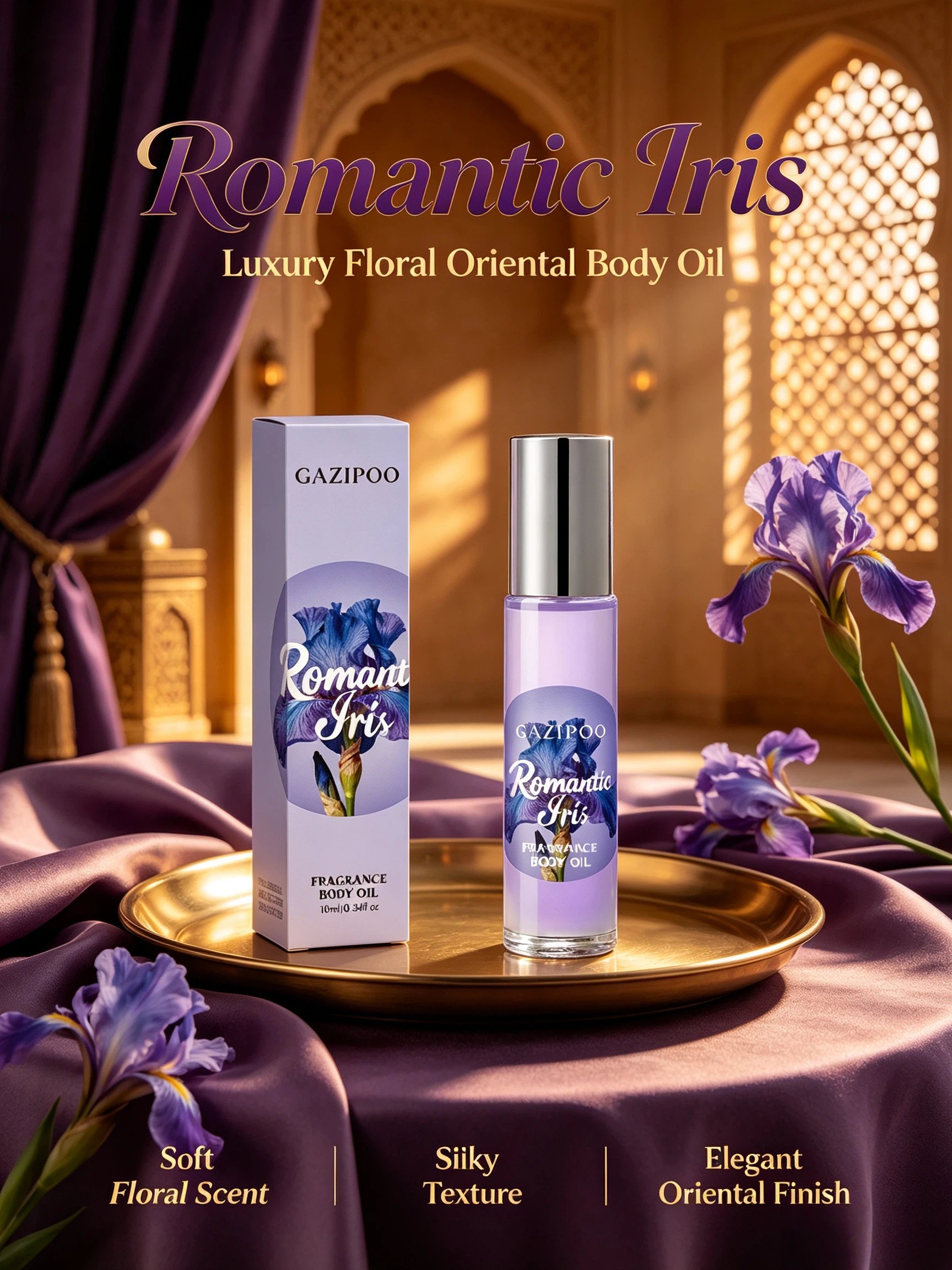زيت عطر للجسم برائحة الزهور رومانتيك ايريس 10 مل