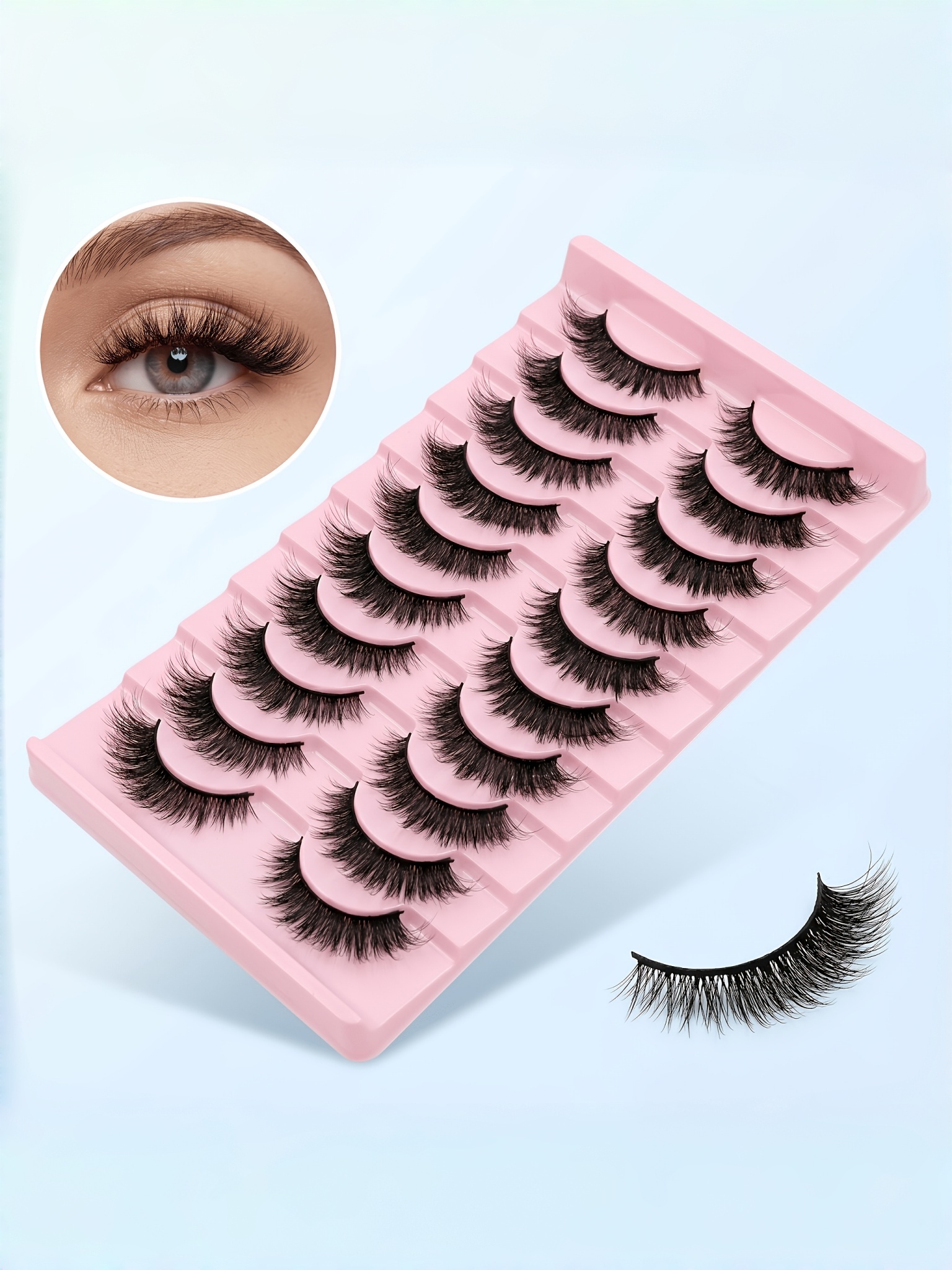 طقم رموش اصطناعية من 10 أزواج