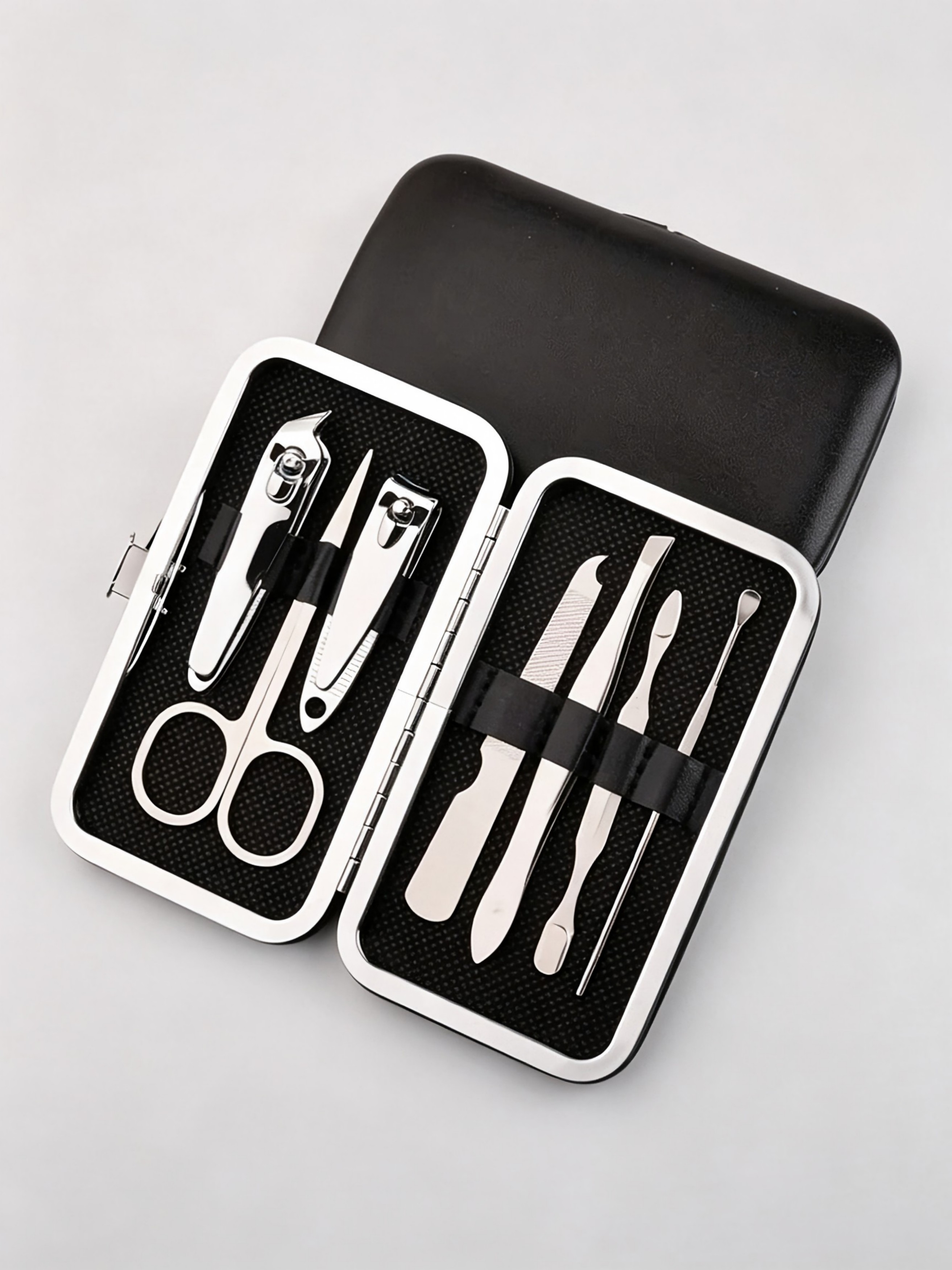 7-Piece Stainless Steel Manicure and Pedicure Set with Travel Case
