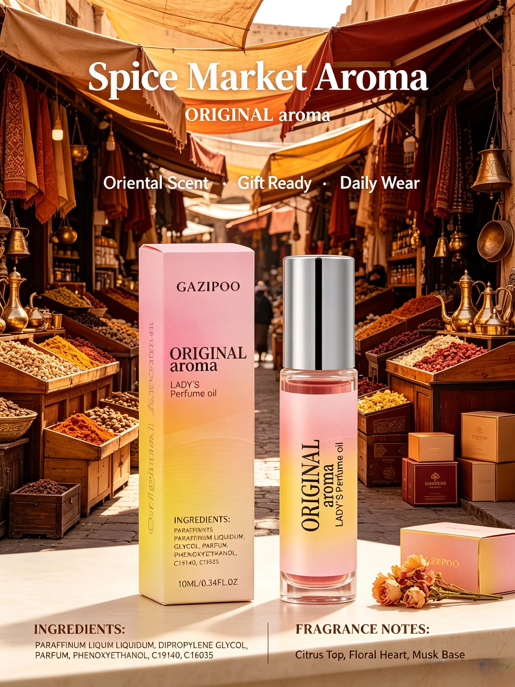 زيت عطري رول أون غازيبو أوريجينال أروما للنساء 10 مل
